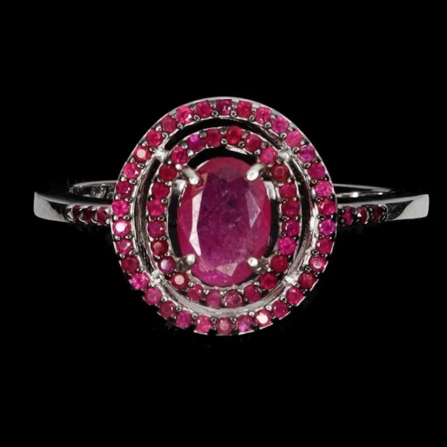 Natural Red Ruby Ring