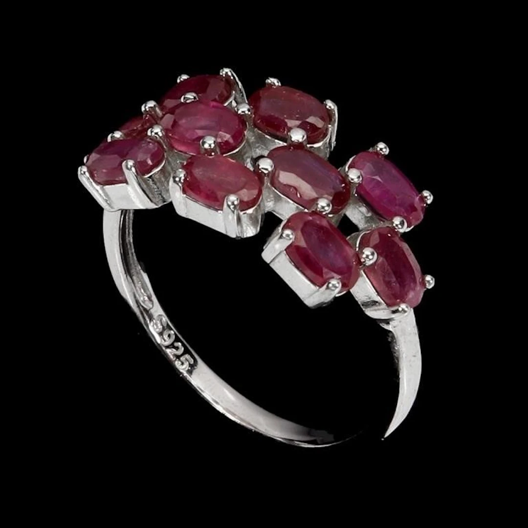 Natural Oval Red Ruby Ring