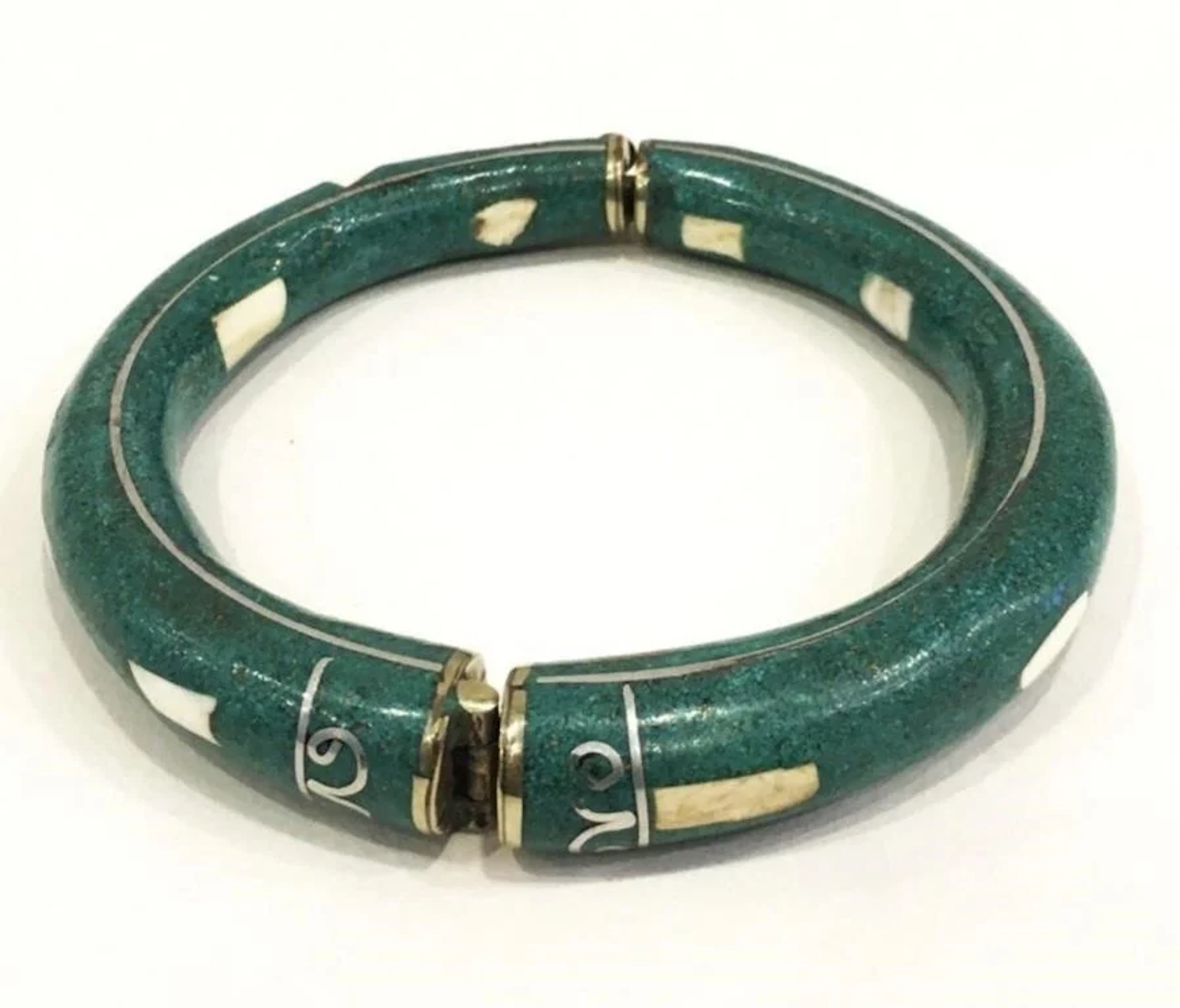 Natural Tibet Hand Made Turquoise & Sea Shell Bang