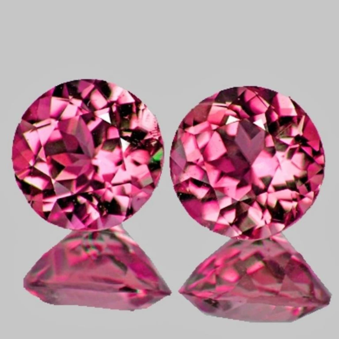 Natural Pink Tourmaline Pair {Flawless-VVS1}