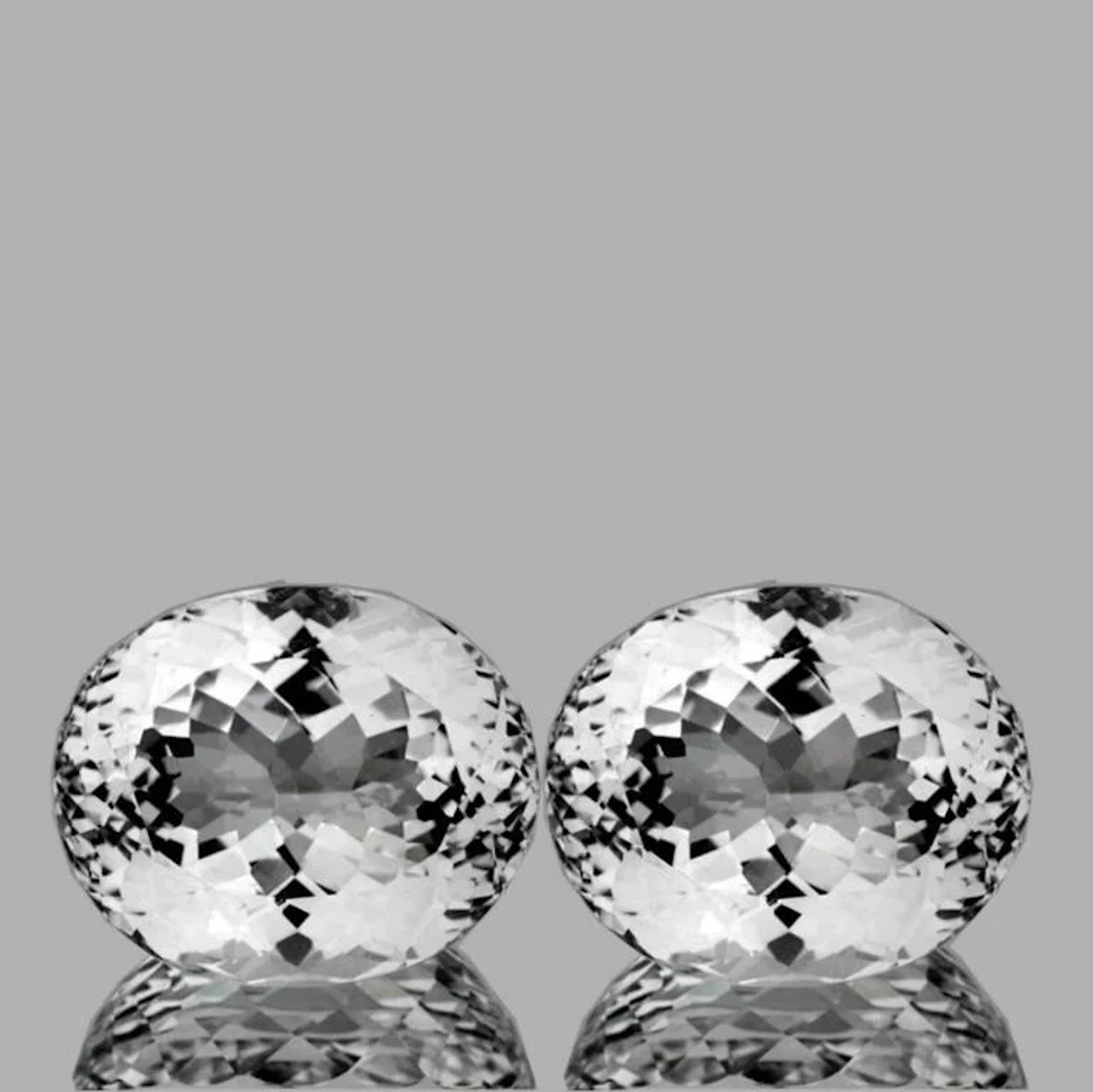 Natural White Aquamarine Pair 10.64 Cts{Flawless-V