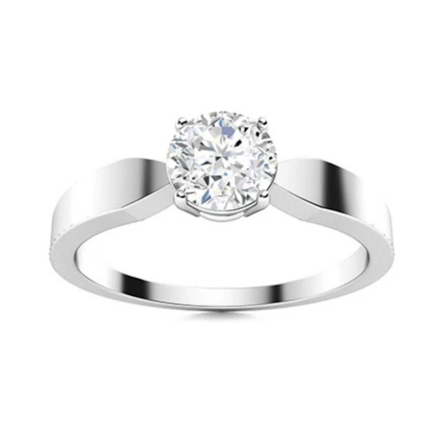 Gold & Brilliant White Diamond 1.50 Cts Ring - E/V