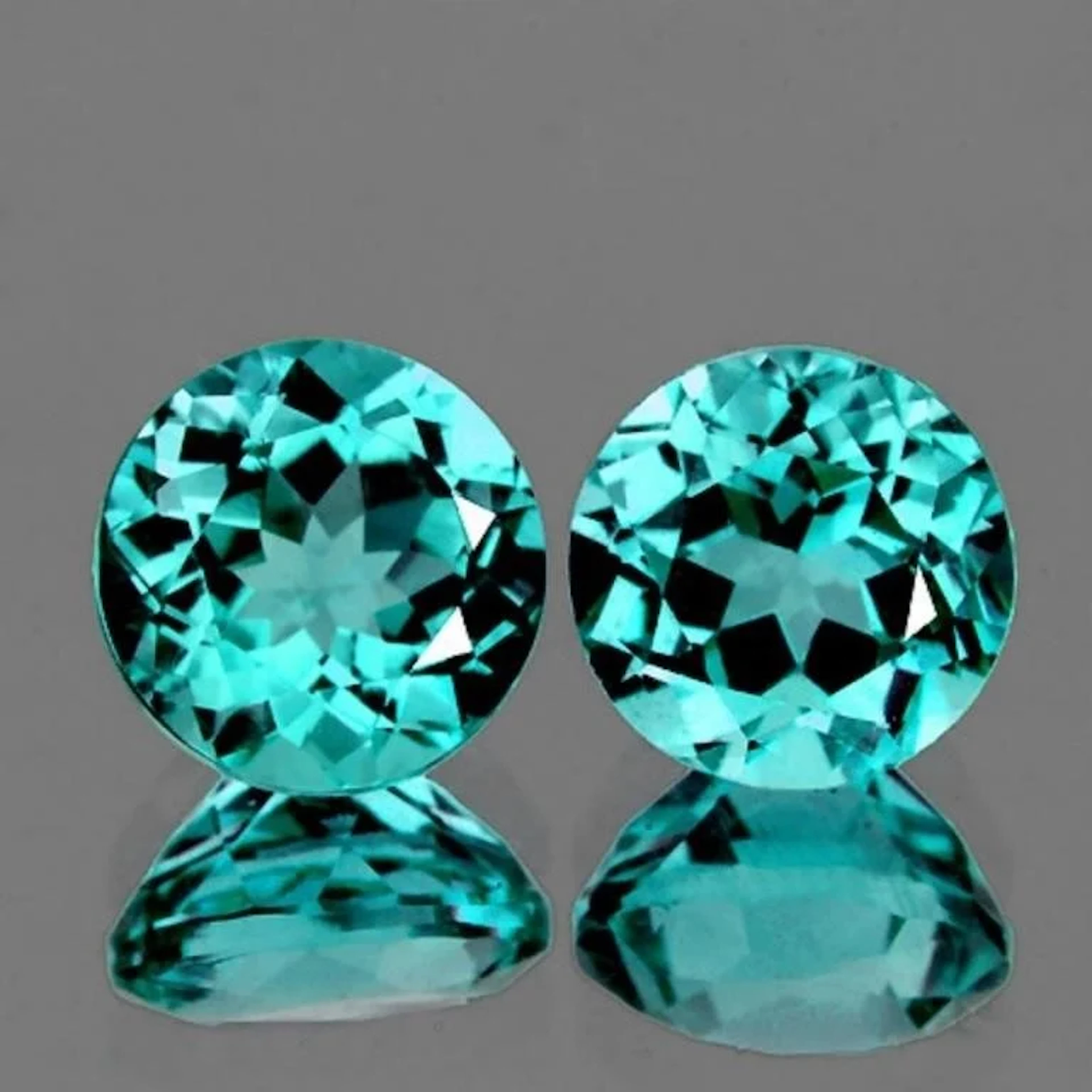 Natural Paraiba Blue Green Apatite Pair [VVS]