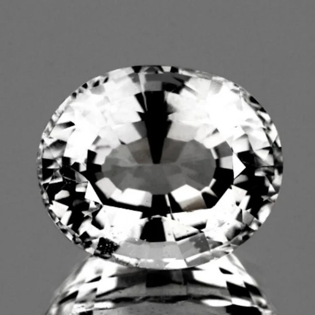 Natural Top White Zircon 9.18 Ct (UNHEATED) - Cert