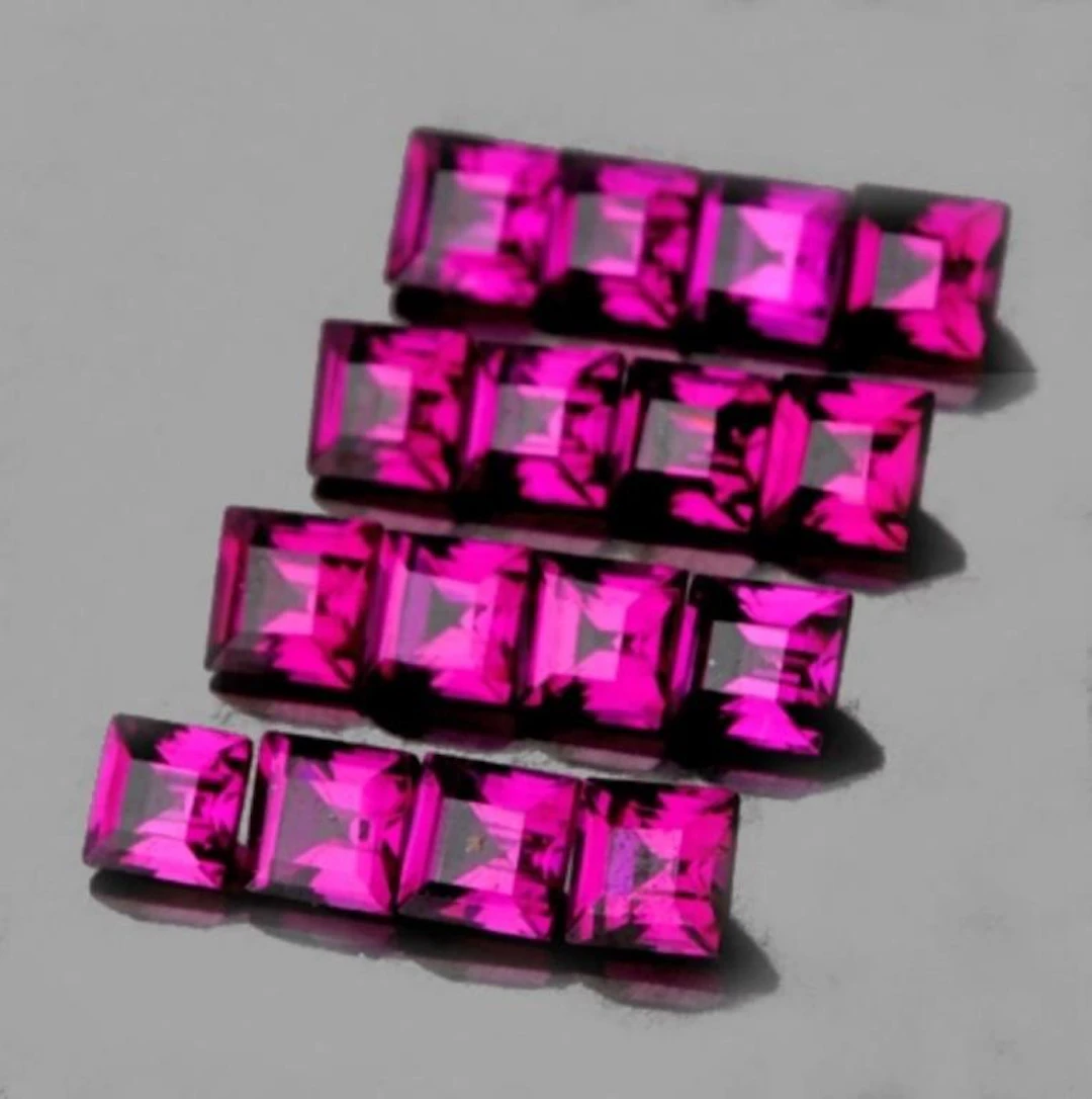 Natural Pink Purple Rhodolite Garnet 16 Pcs{Flawle