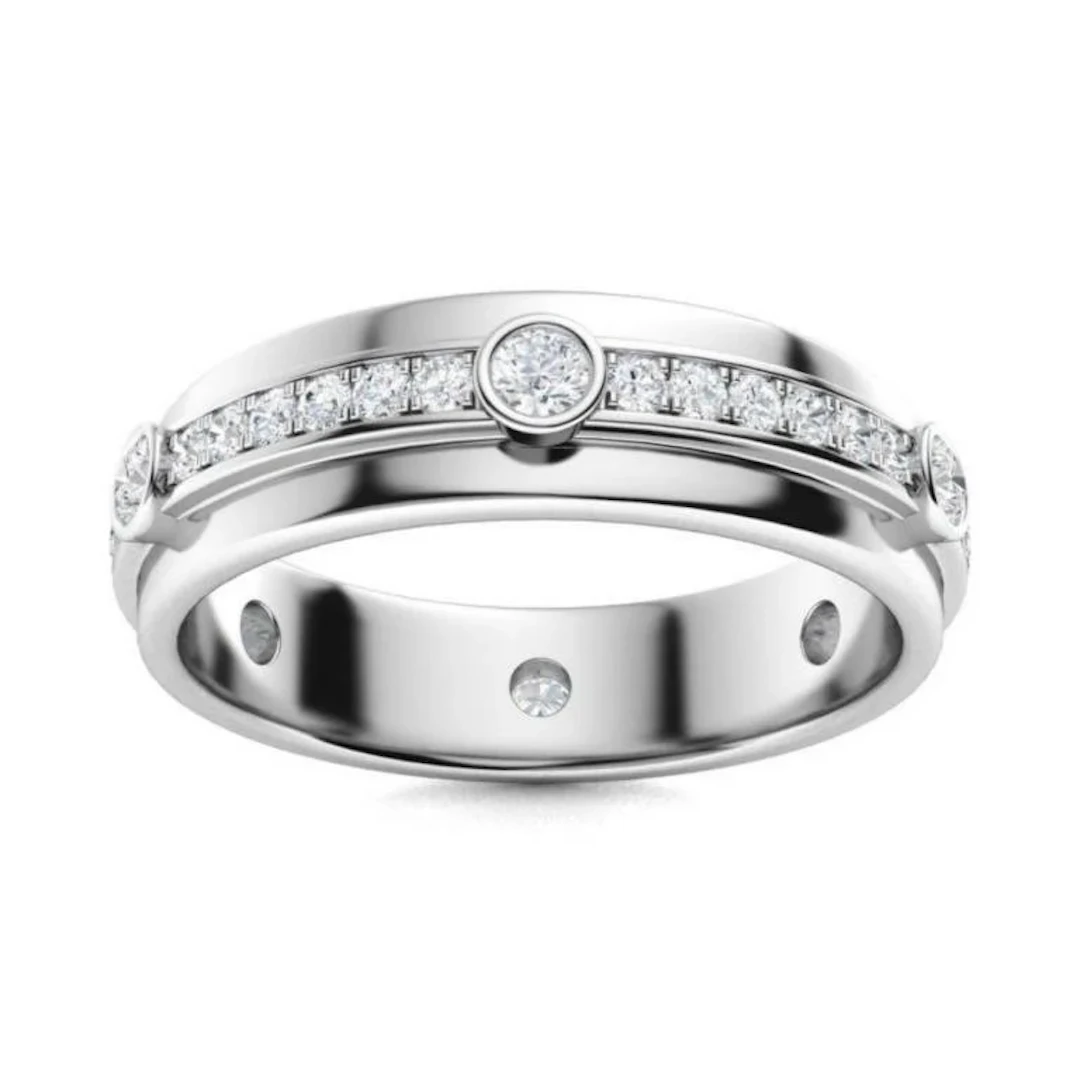 Gold & White Diamond 3 Cts Ring