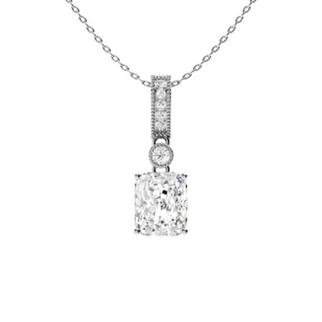 Gold & White Diamonds 2 Cts Necklace - E/VVS