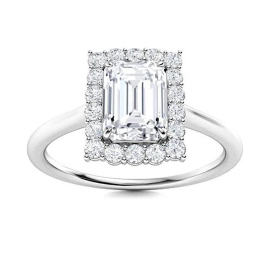 Gold & Brilliant White Diamond 2.50 Cts Ring - E/V
