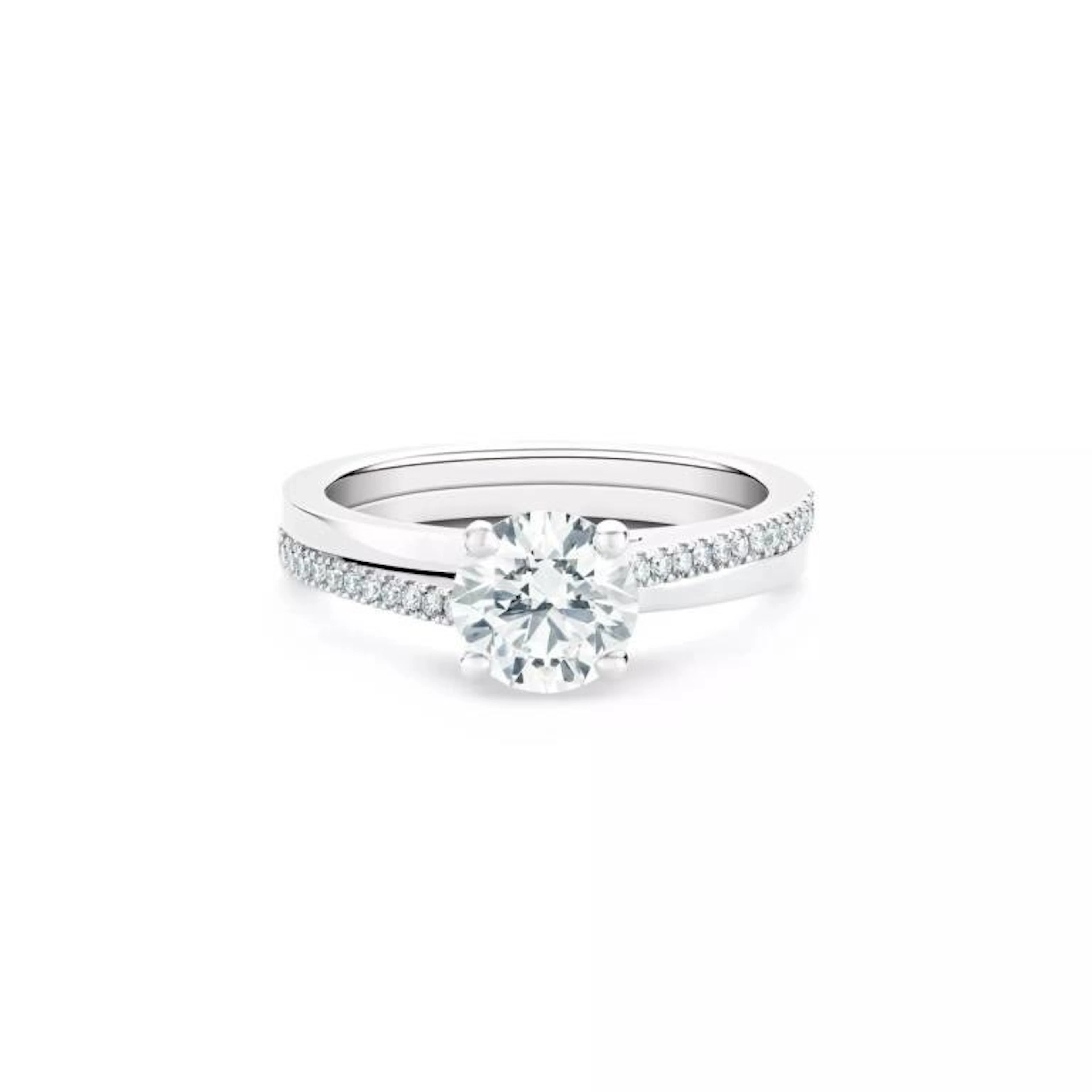 Gold & White Diamond 3.44 Cts Ring - E/VVS