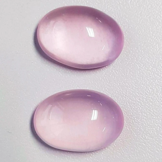 Natural Pastel Pink Rose Quartz Pair 32.80 CT Flaw
