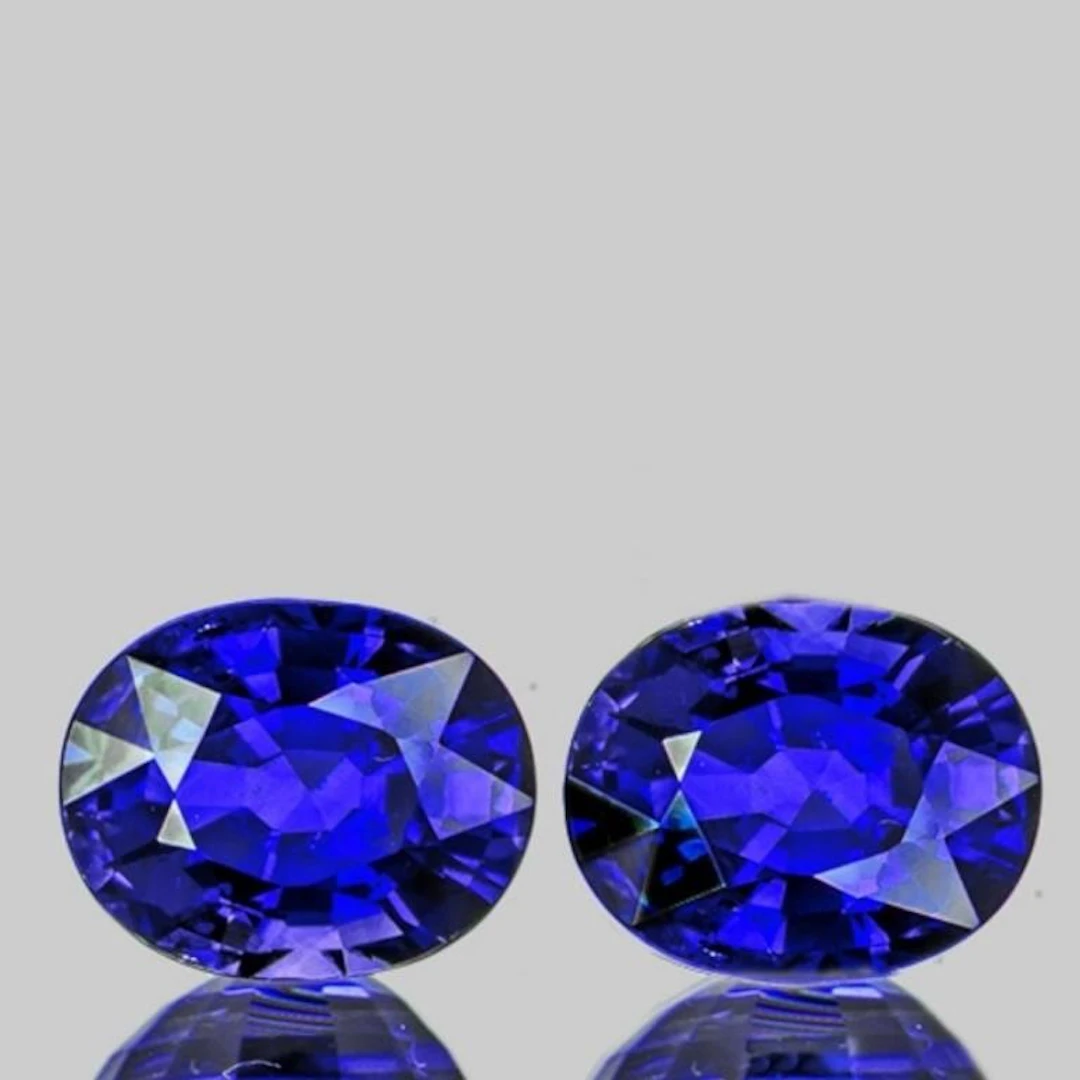 Natural Violet-Blue Sapphire Pair[Flawless-VVS]