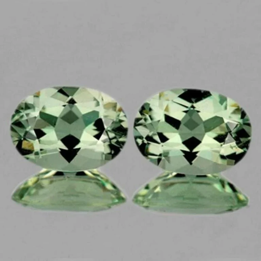 Natural Green Amethyst Pair 14x10 MM [Flawless-VV