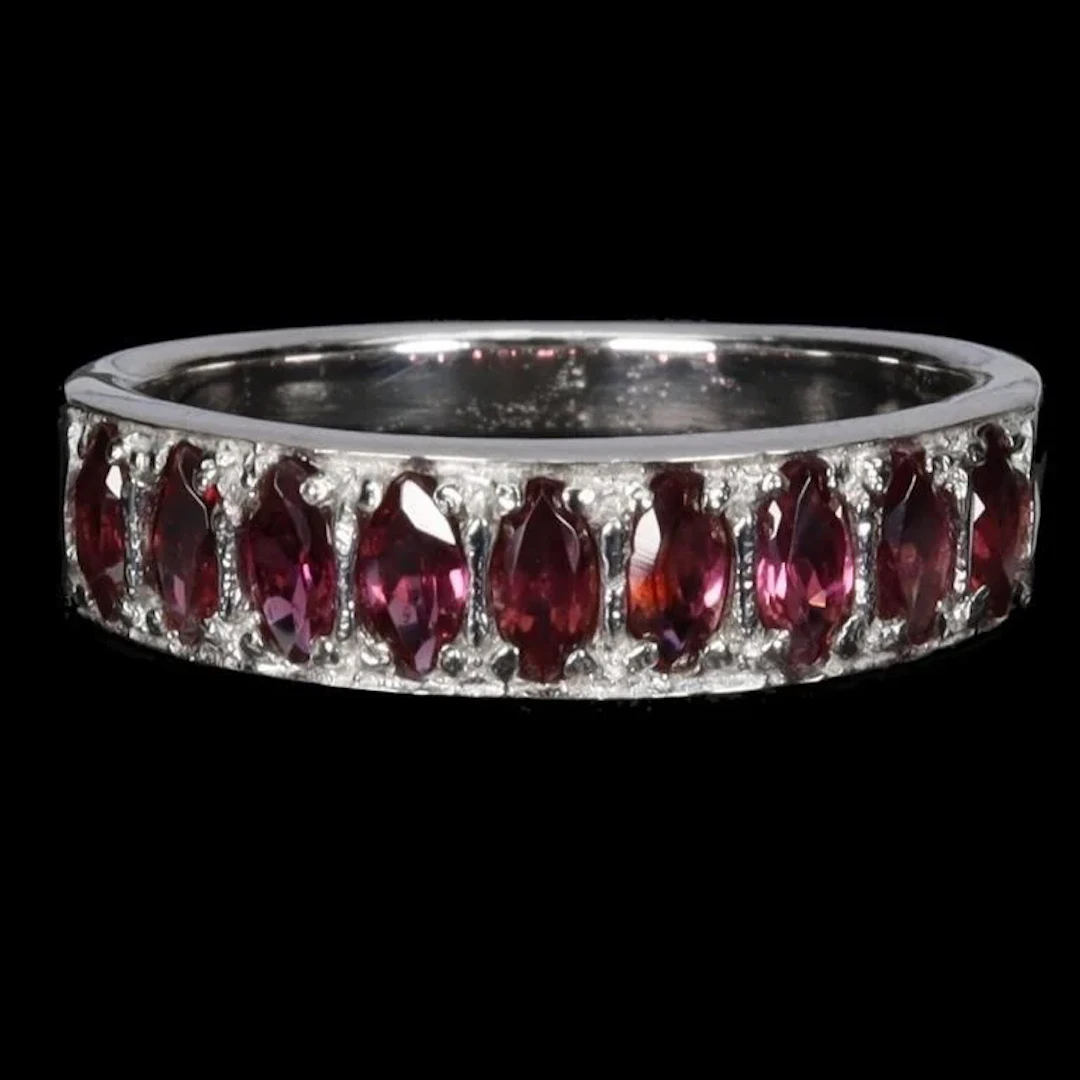 Natural Rhodolite Garnet Ring