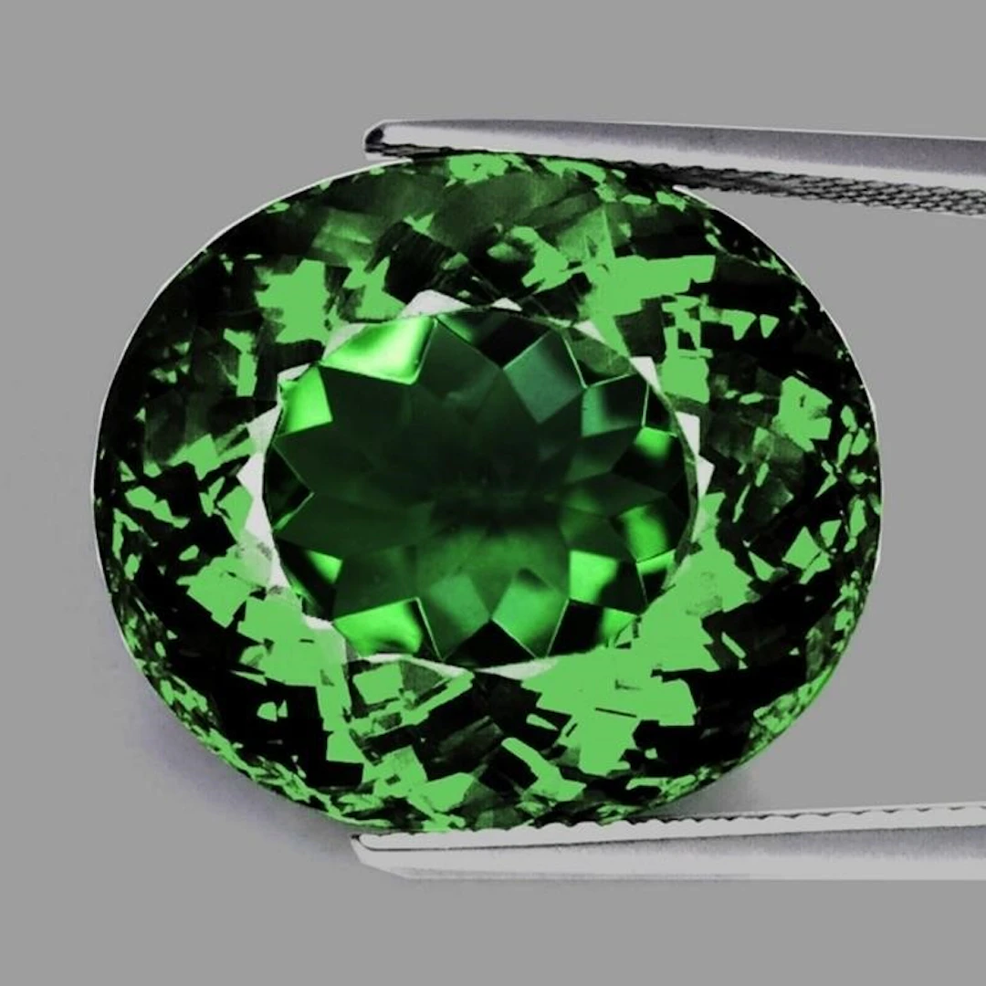 Natural Oval Intense Green Apatite