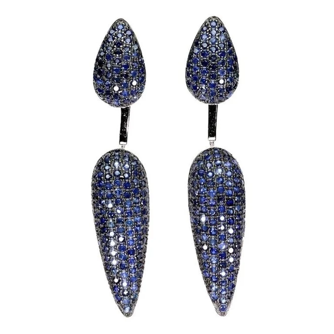 Natural Blue Sapphire Earrings