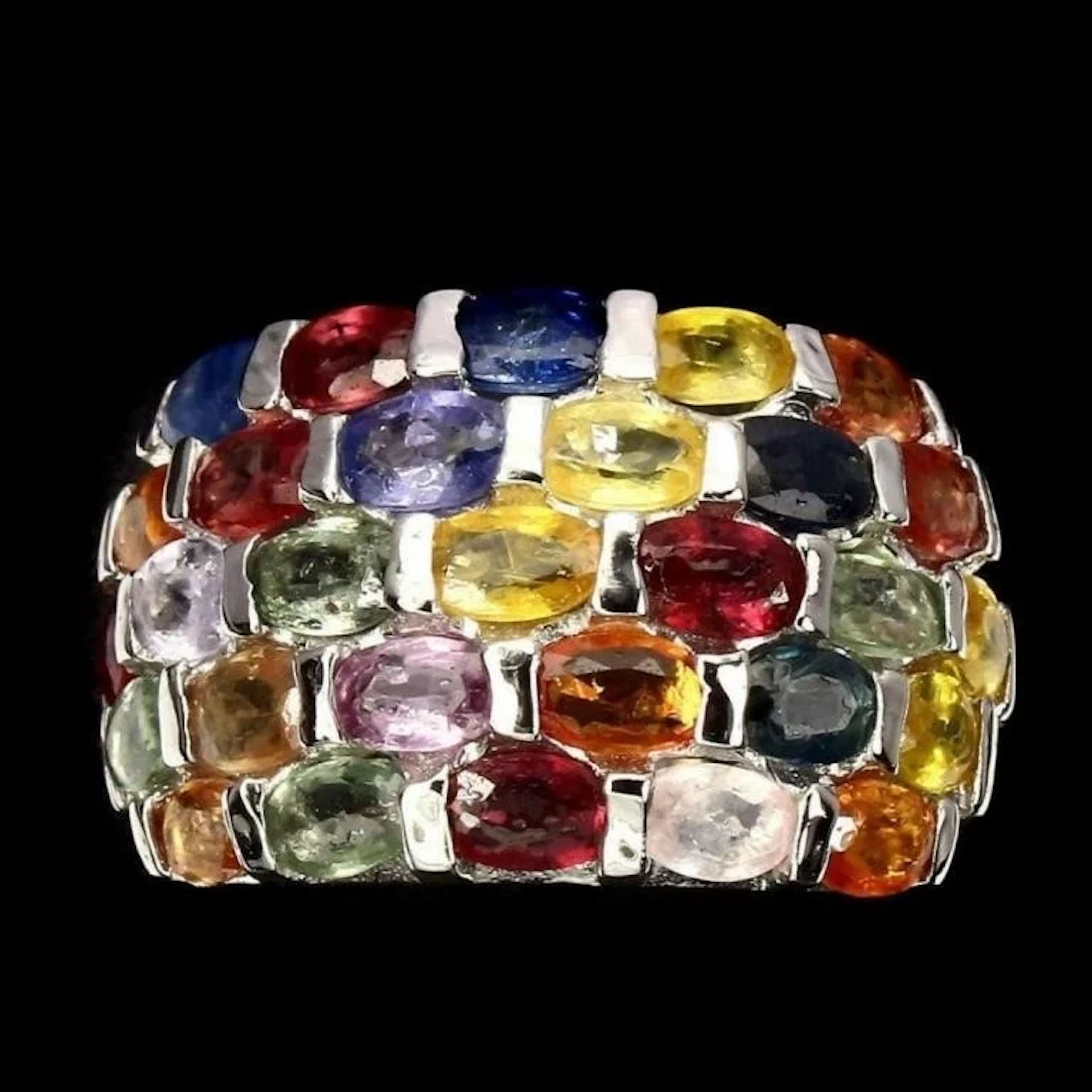 Natural Top Fancy Colors Sapphire Ring