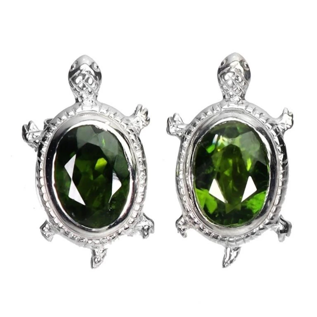 Natural Chrome Diopside Earrings