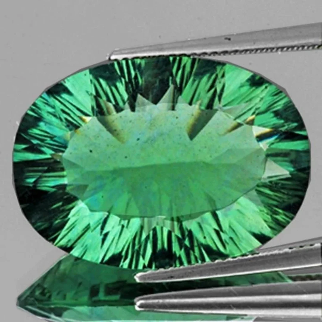 Natural Green Fluorite 44 Cts {Flawless-VVS}