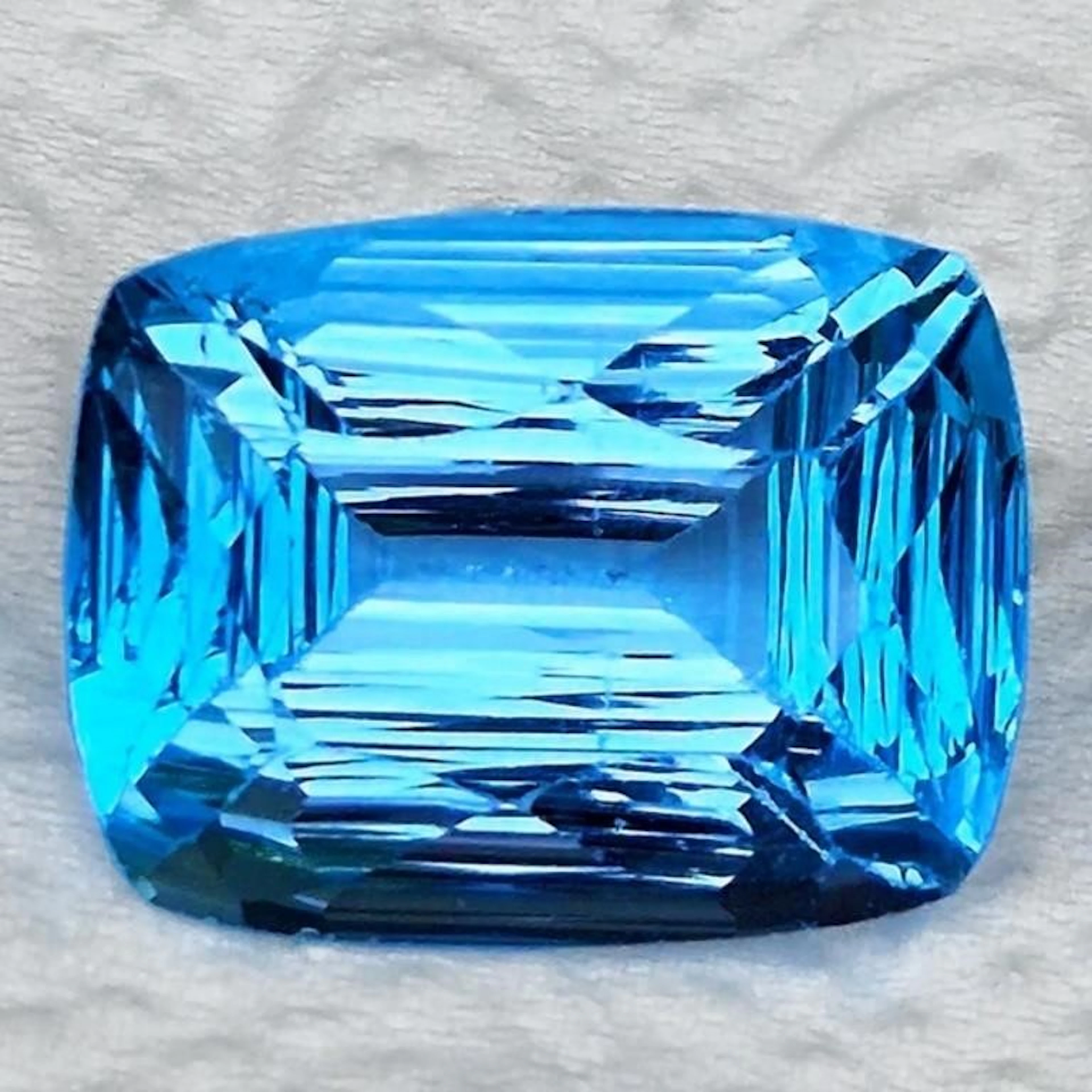 Natural Brazil Cushion Swiss Blue Topaz {Flawless-