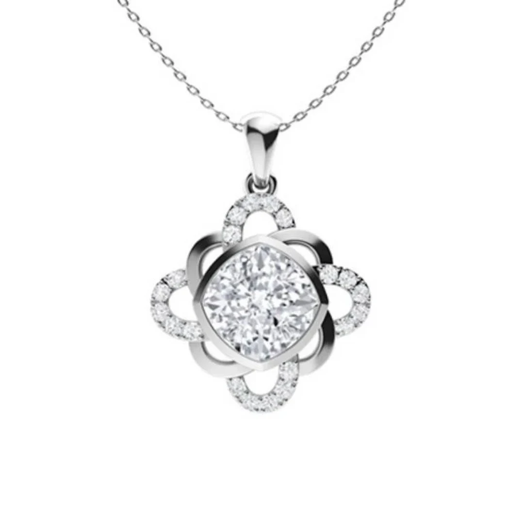 Gold & White Diamonds 2.50 Cts Necklace - E/VVS