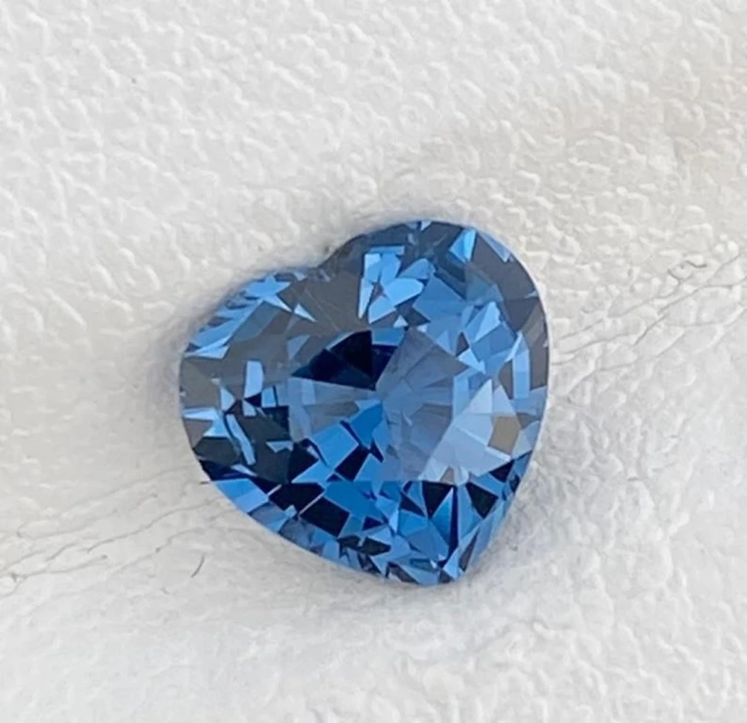 Natural Blue Spinel Heart 1.11 Cts- Untreated