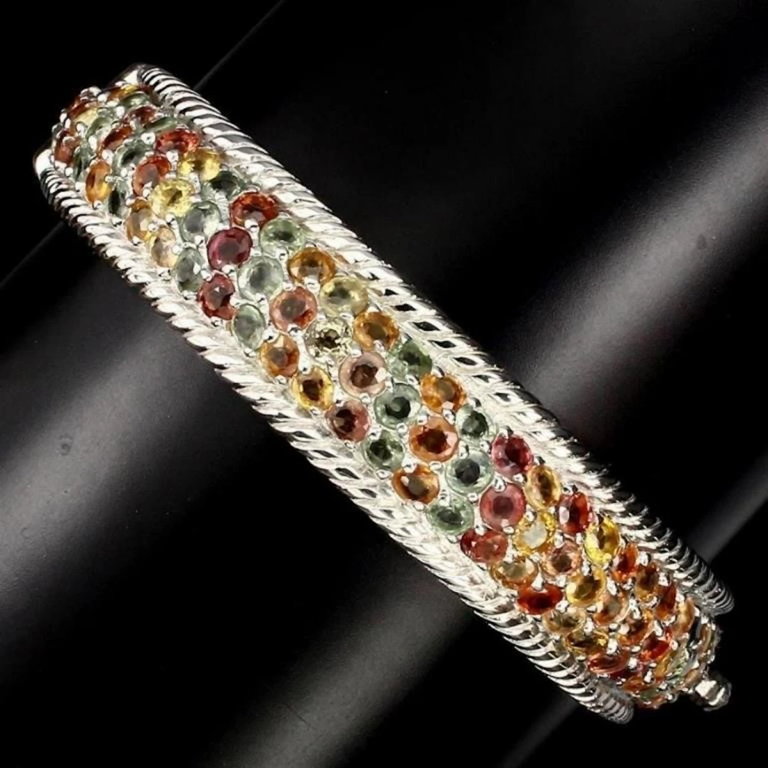 Natural Fancy Color Sapphire 158.18 Ct Bangle