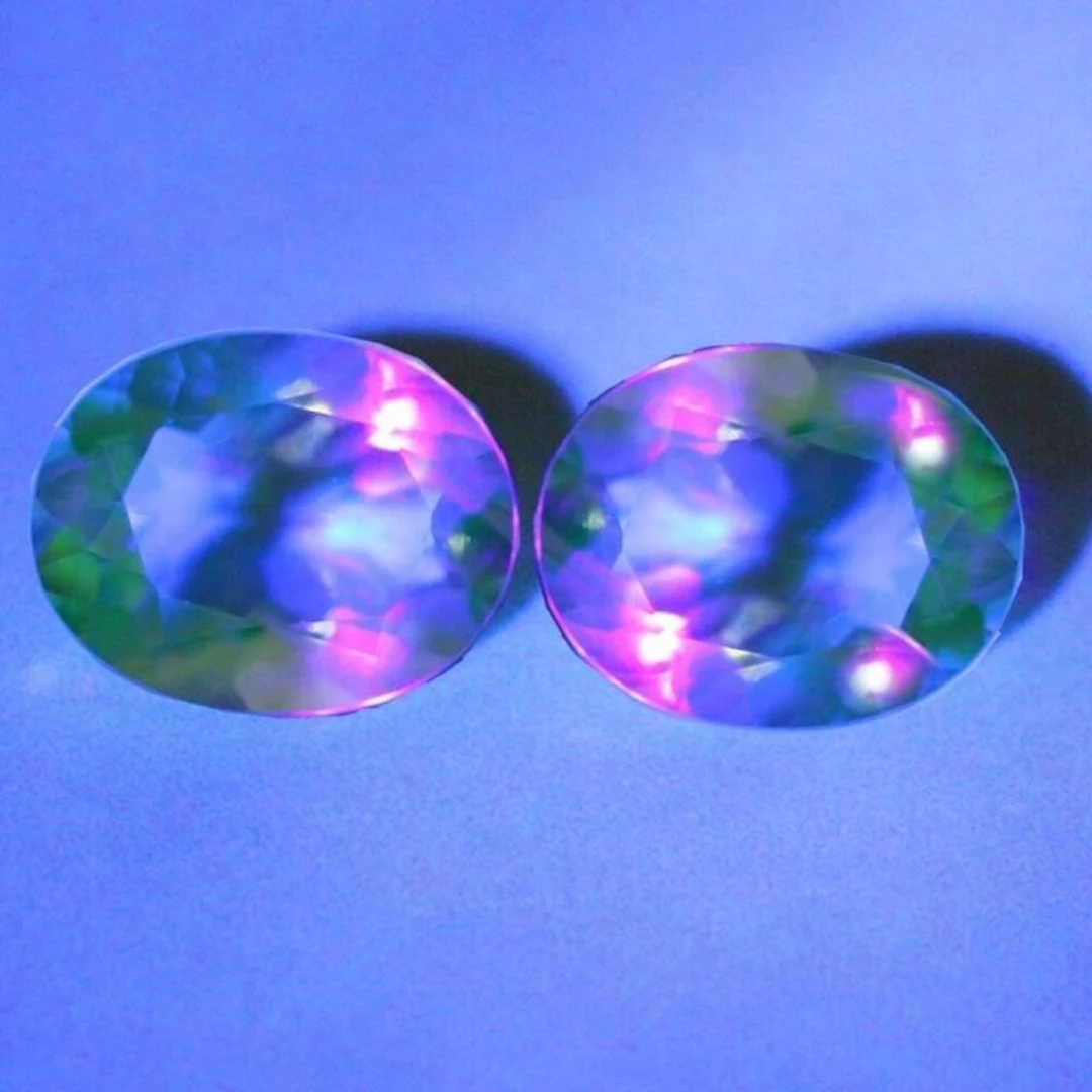 Natural Color Change Hyalite Opal Pair {Flawless-V