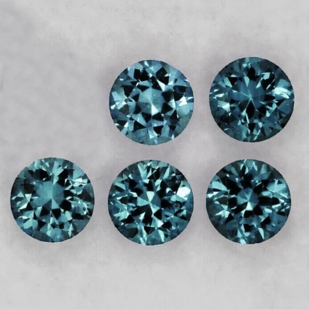 Natural Titanium Blue Burma Spinel 5 Pcs [Flawless