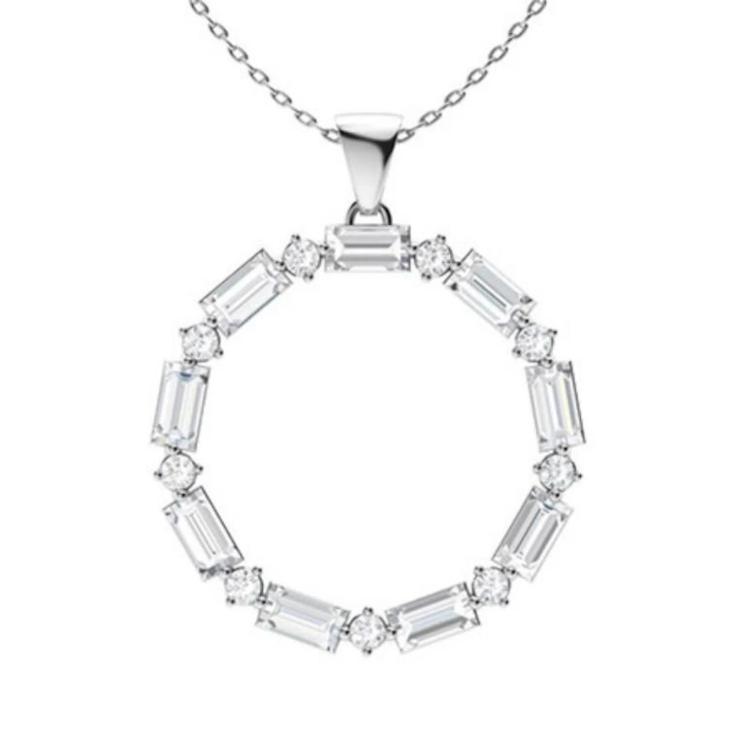 Gold & White Diamonds 3 Cts Necklace - E/VVS