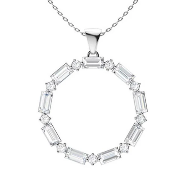 Gold & White Diamonds 3 Cts Necklace - E/VVS