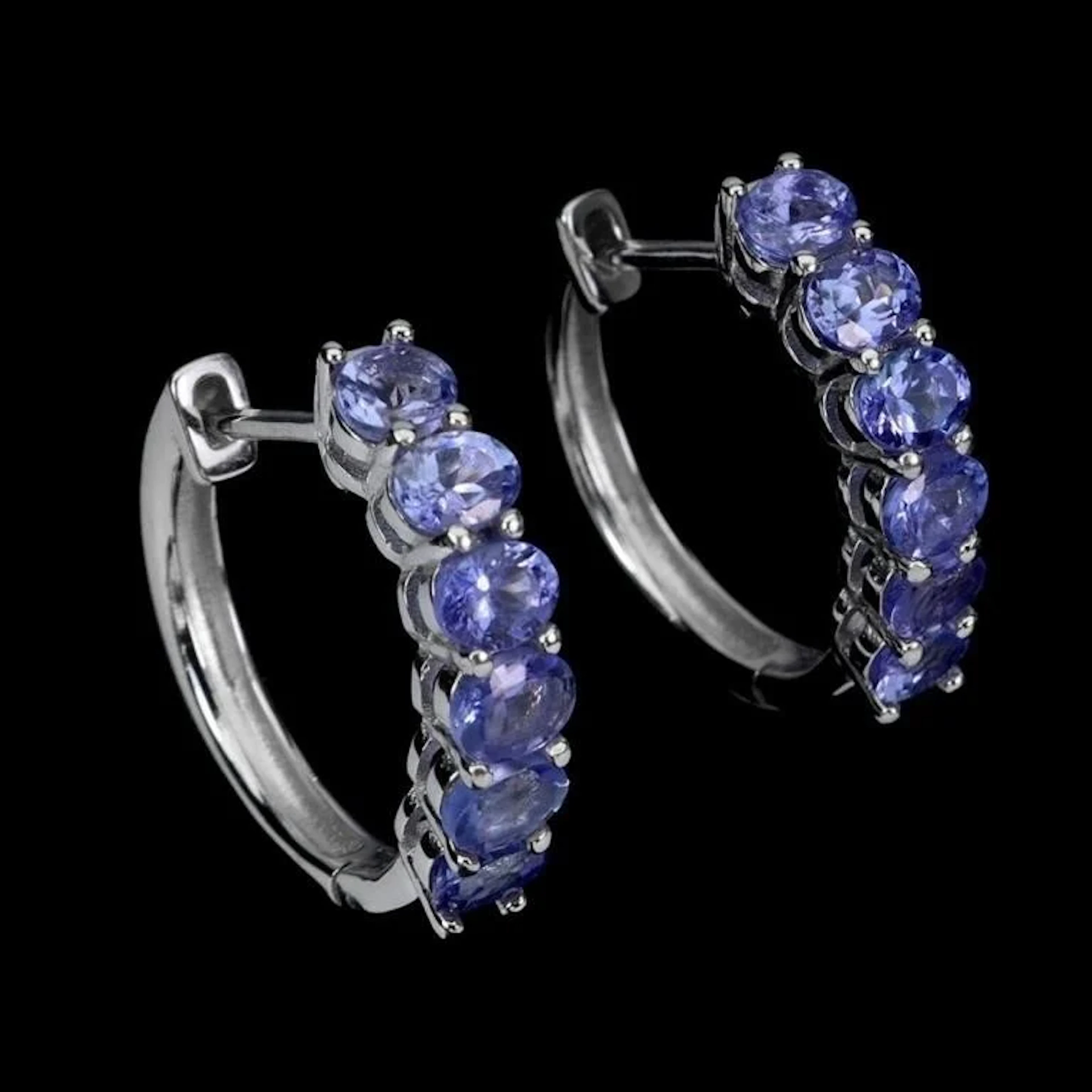 Natural Unheated Tanzanite Earrings