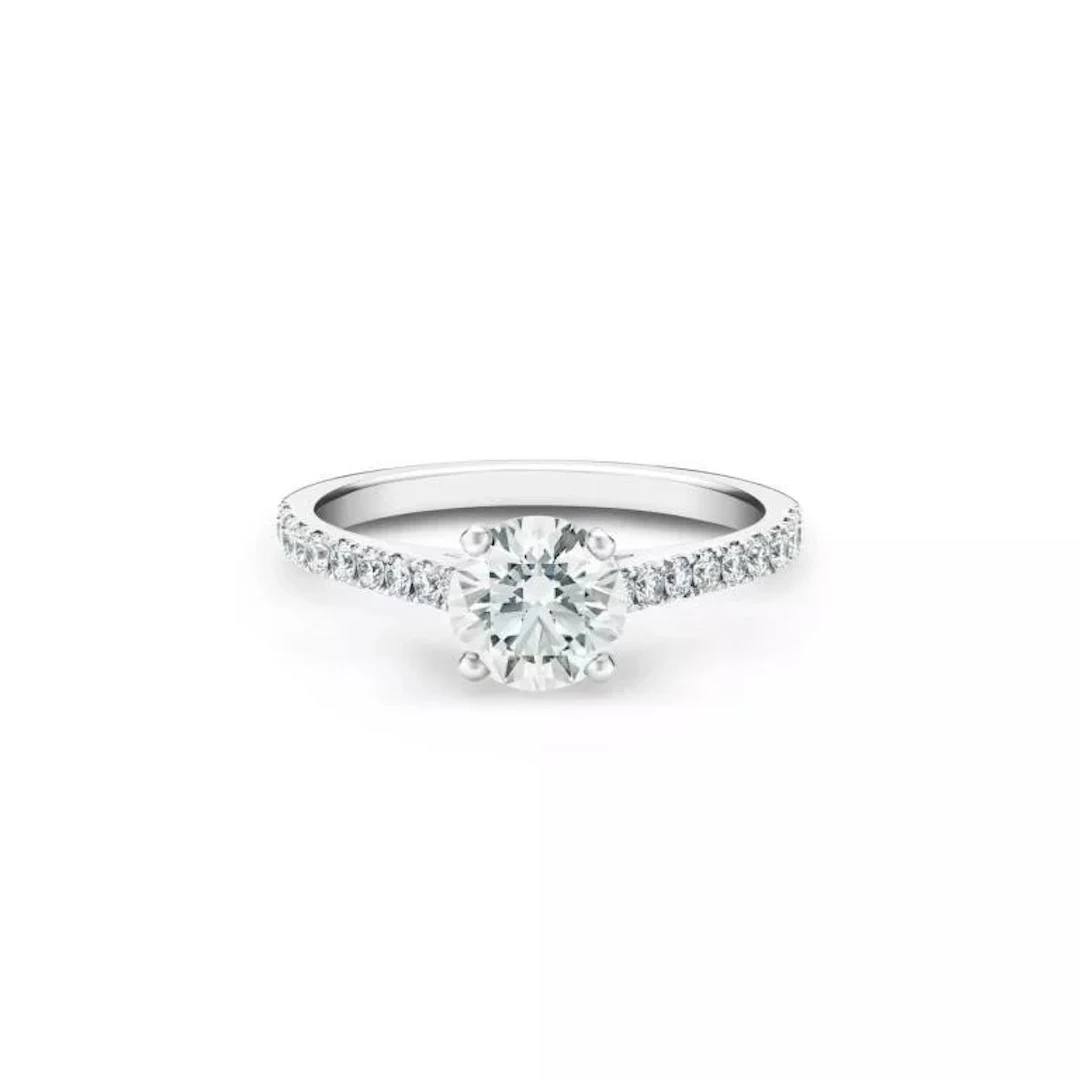 Gold & Lab Diamond 2.50 Cts Ring - E/VVS