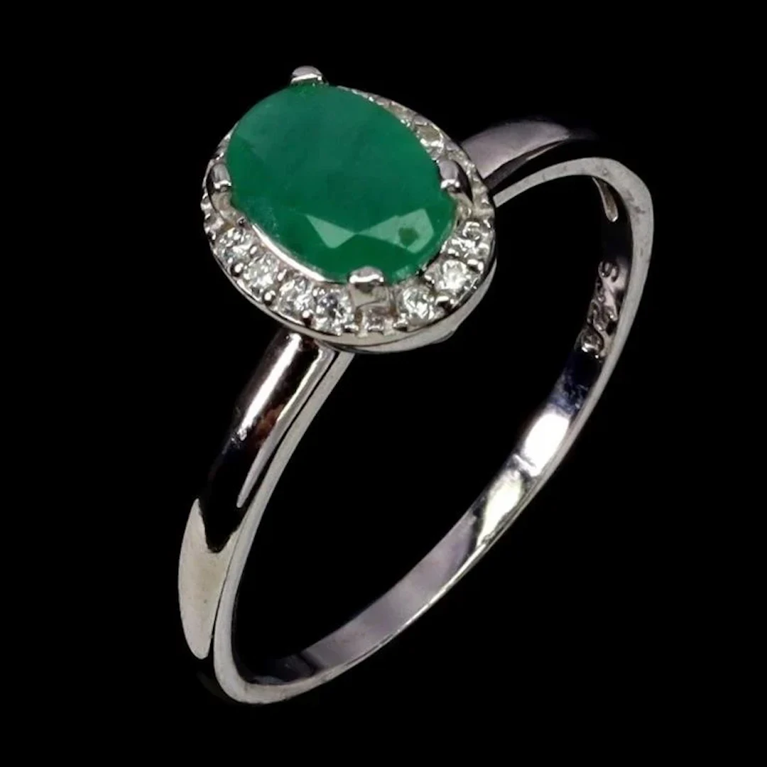 Natural Brazil Emerald Ring