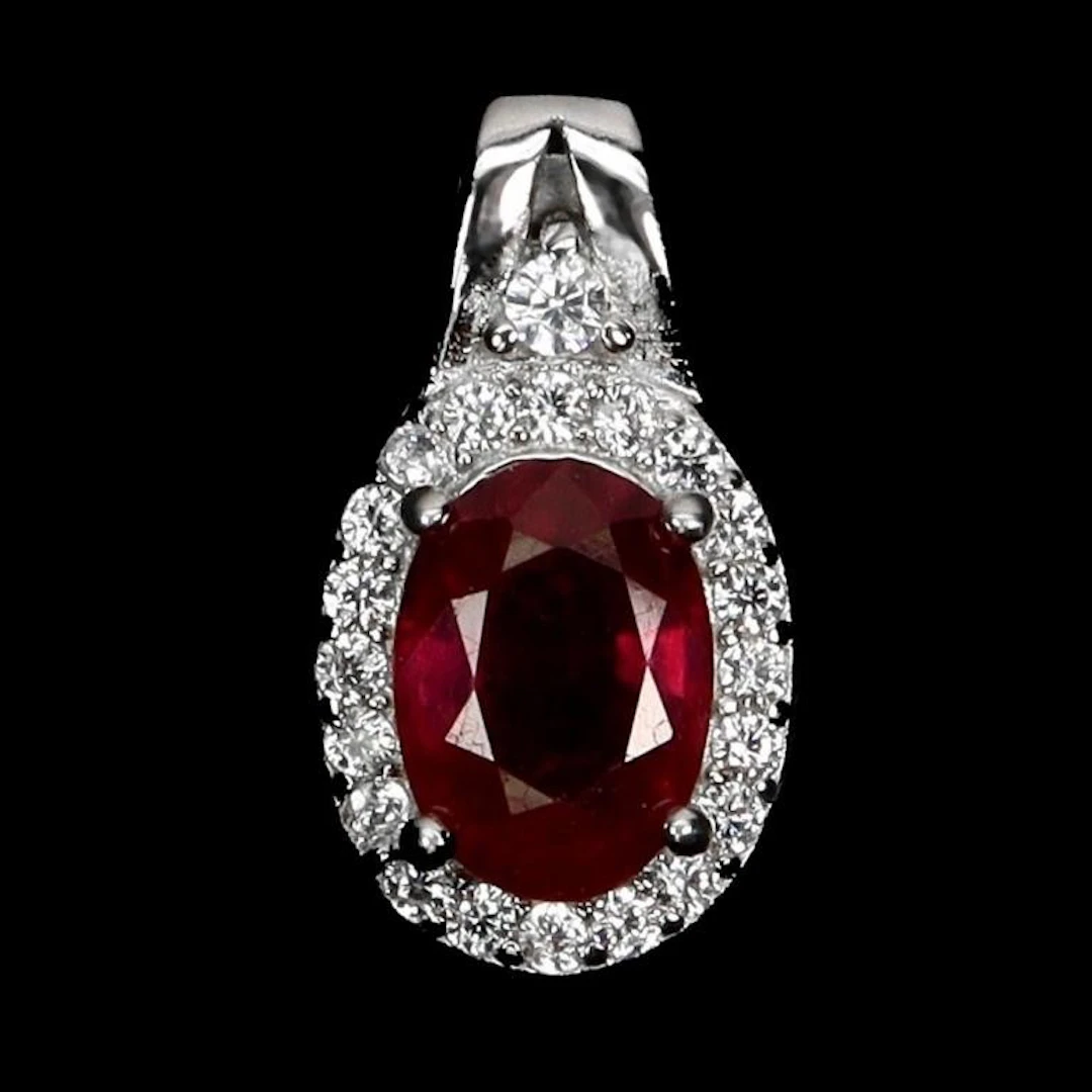 Natural Pigeon Blood Red Ruby Pendant