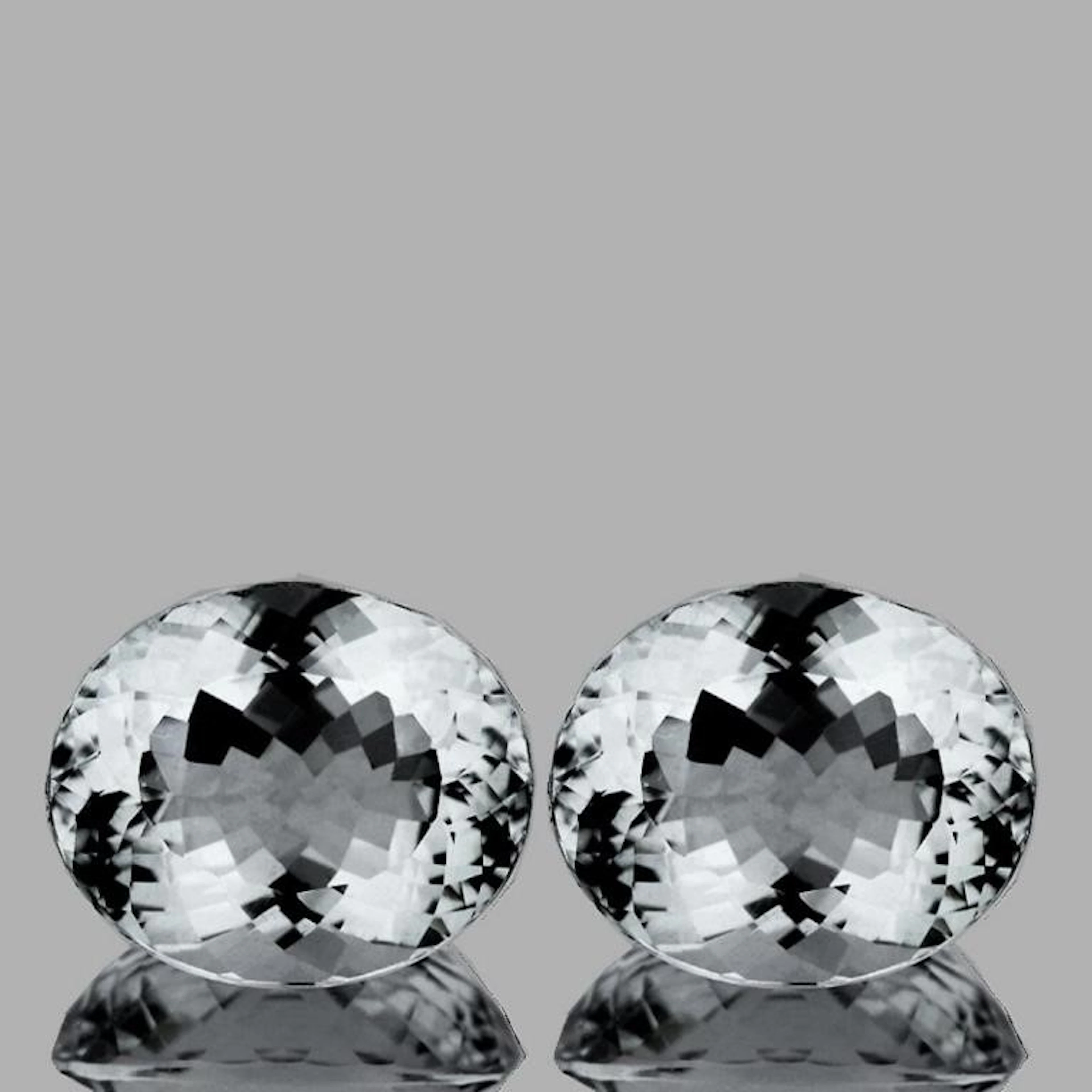 Natural White Aquamarine Pair{Flawless-VVS}