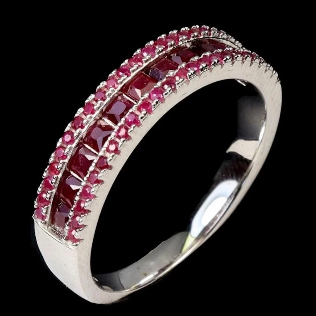 Natural Princess Red Burma Ruby Ring