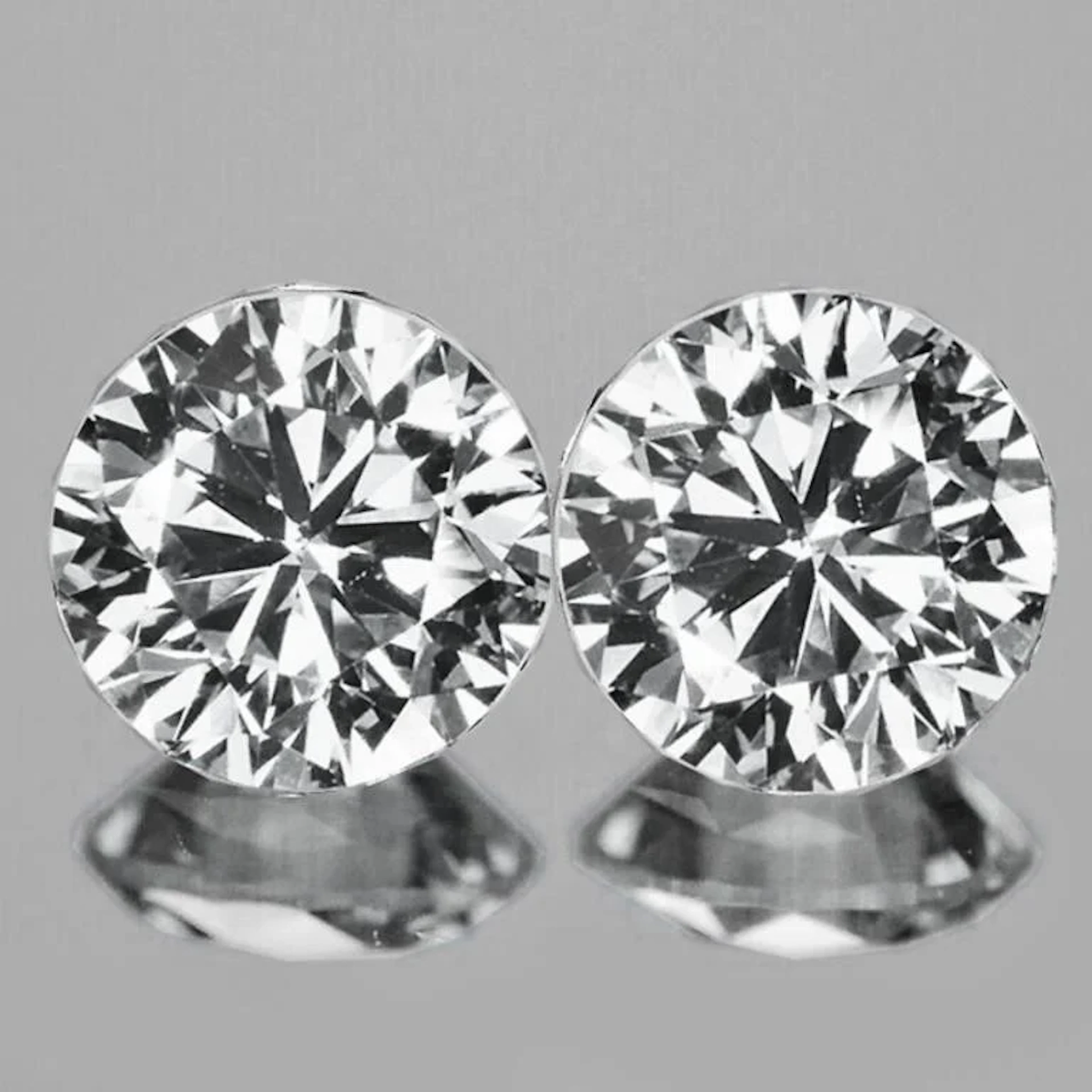 Natural White Zircon Pair {Flawless-VVS1}