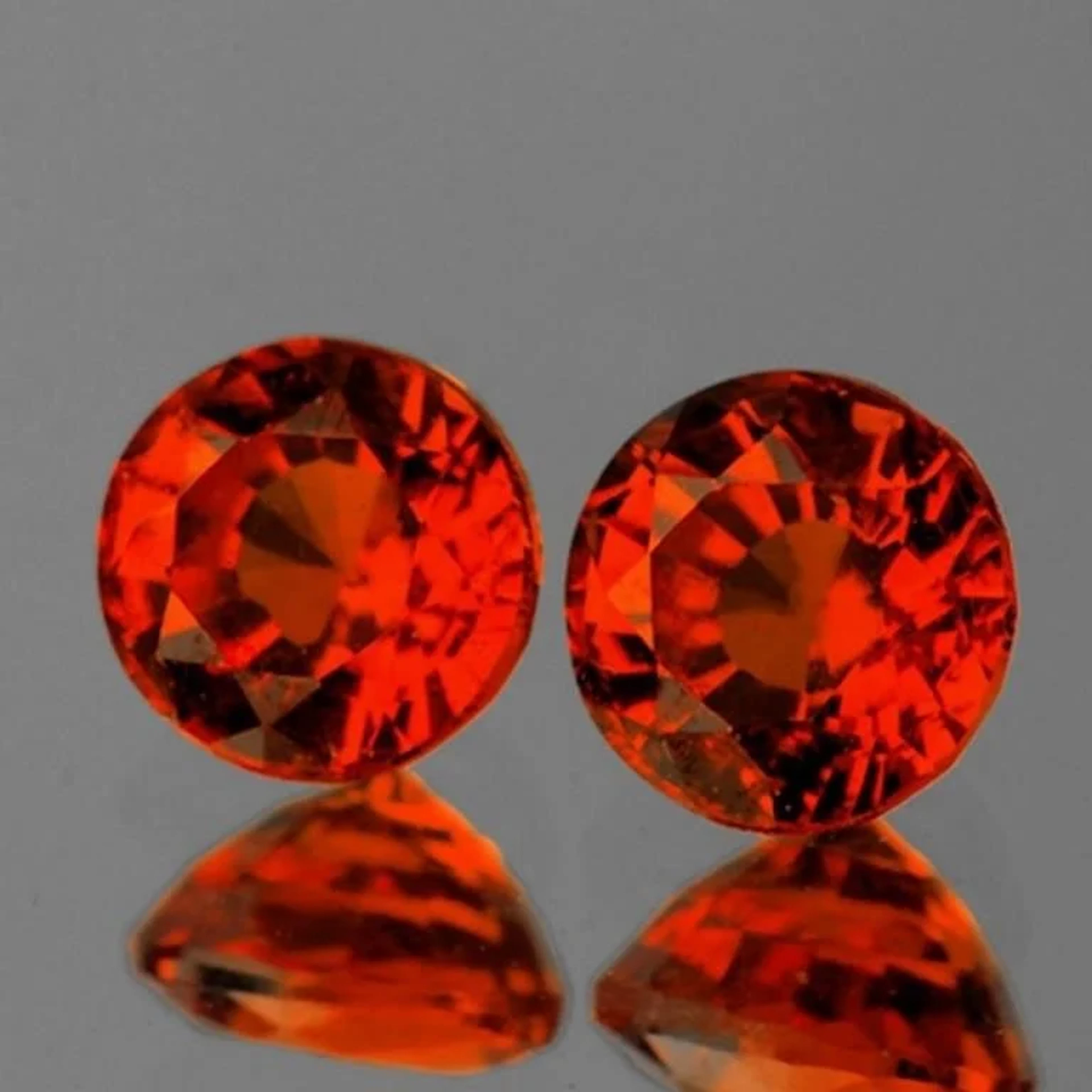 Natural Intense Orange Burma Spinel Pair[Flawless-