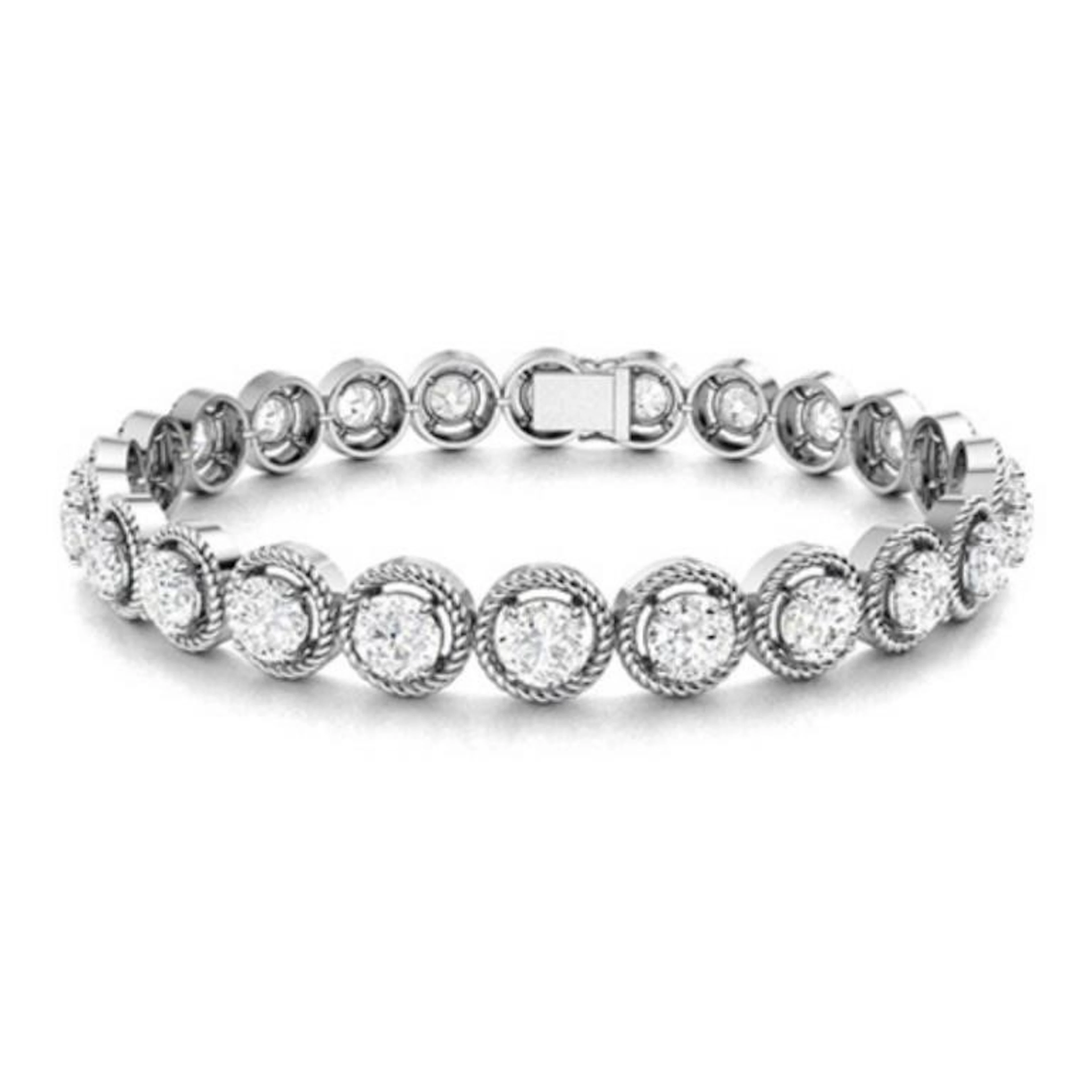 Gold & White Diamonds 21.22 Cts Bracelet