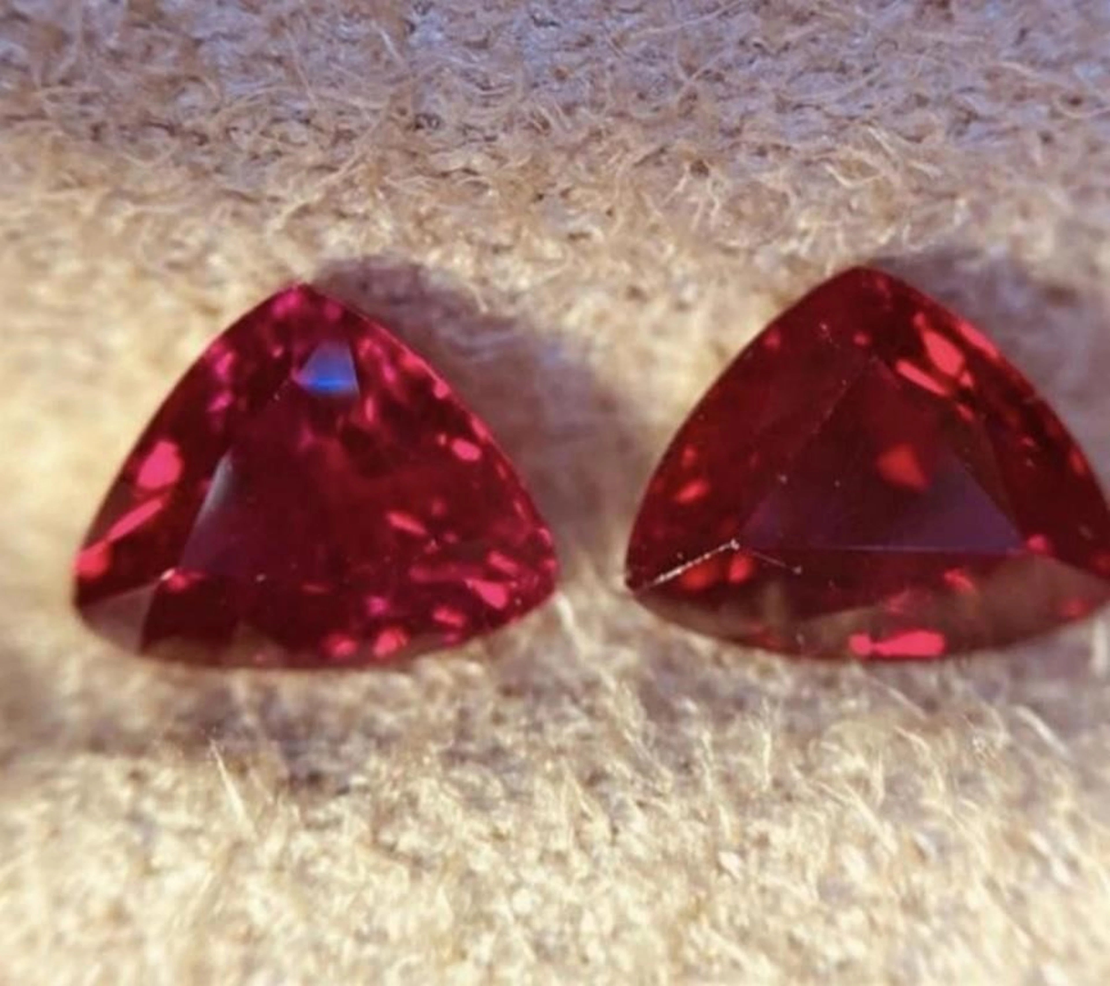 Natural Loupe Clean Vivid Red Untreated Ruby Pair
