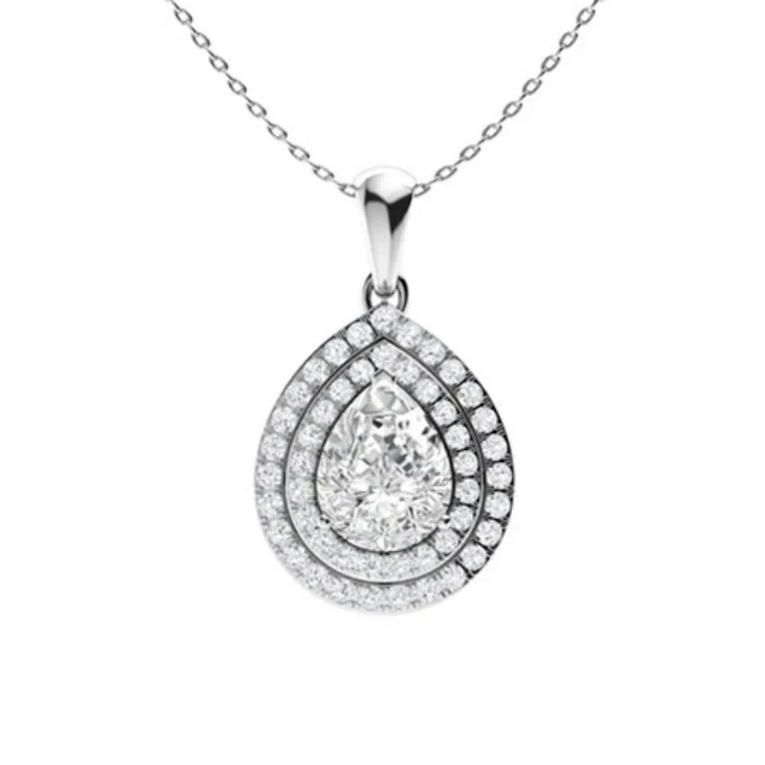 Gold & White Diamonds 2.50 Cts Necklace - E/VVS