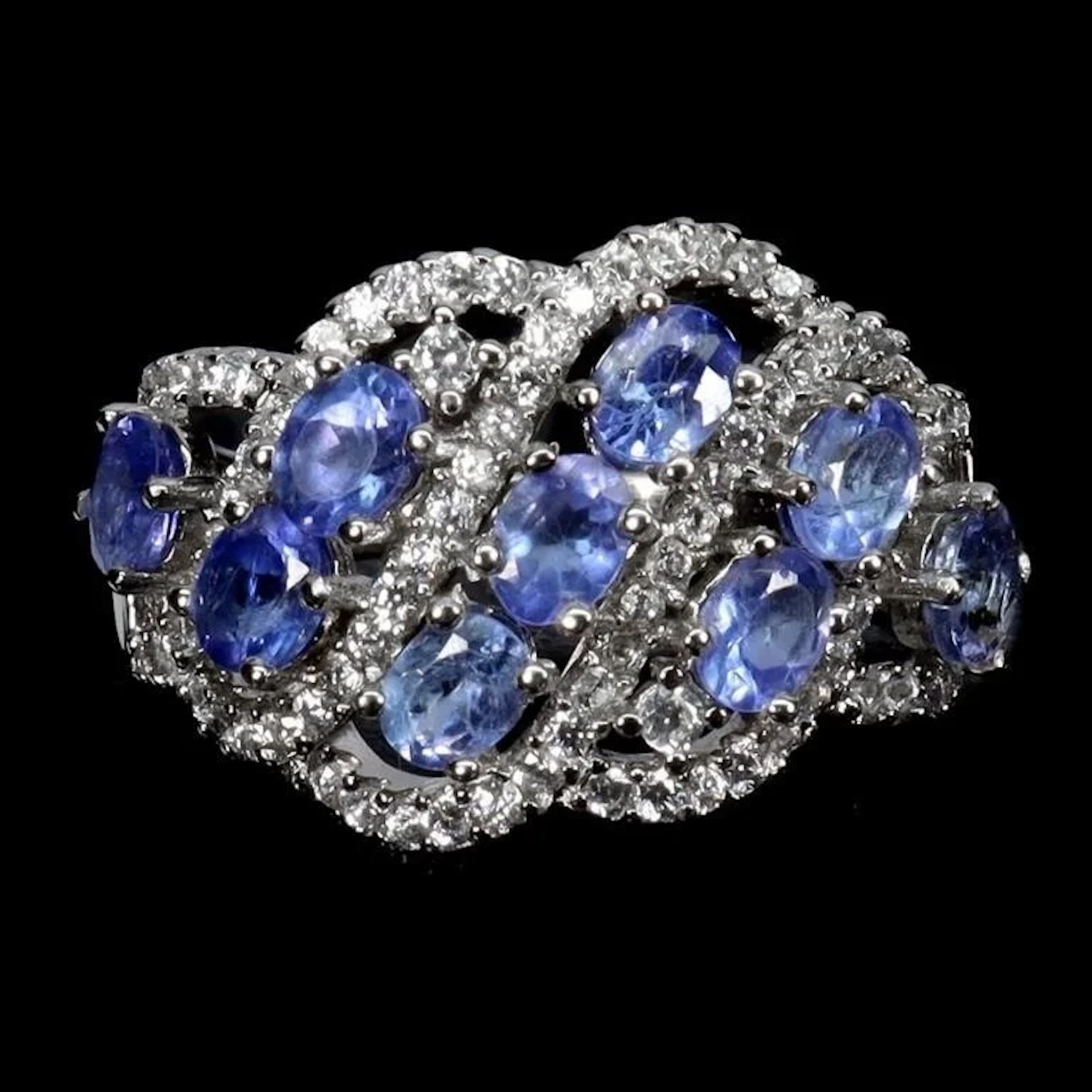 Natural Purple Blue Tanzanite Ring
