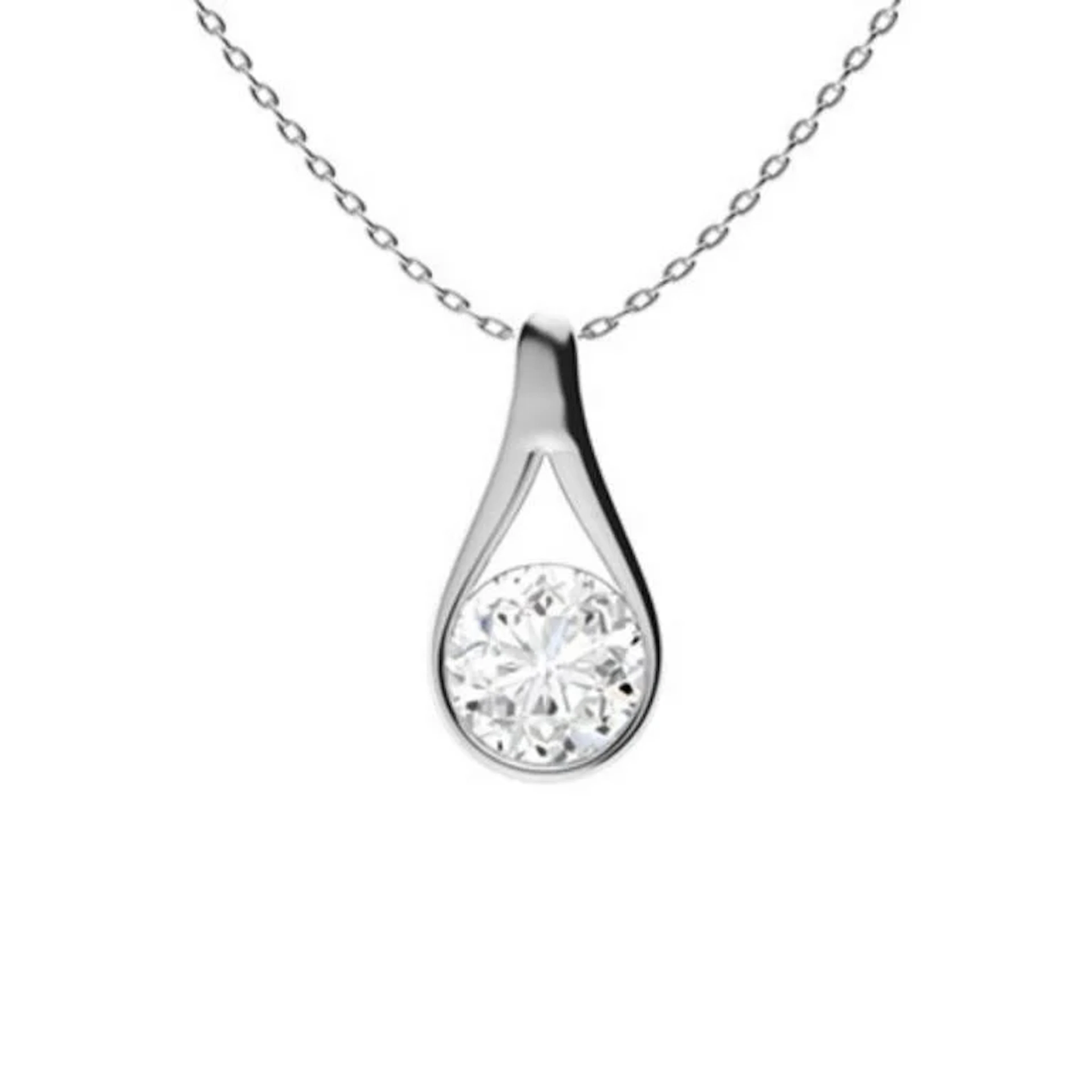 Gold & White Diamonds 2 Cts Necklace - E/VVS