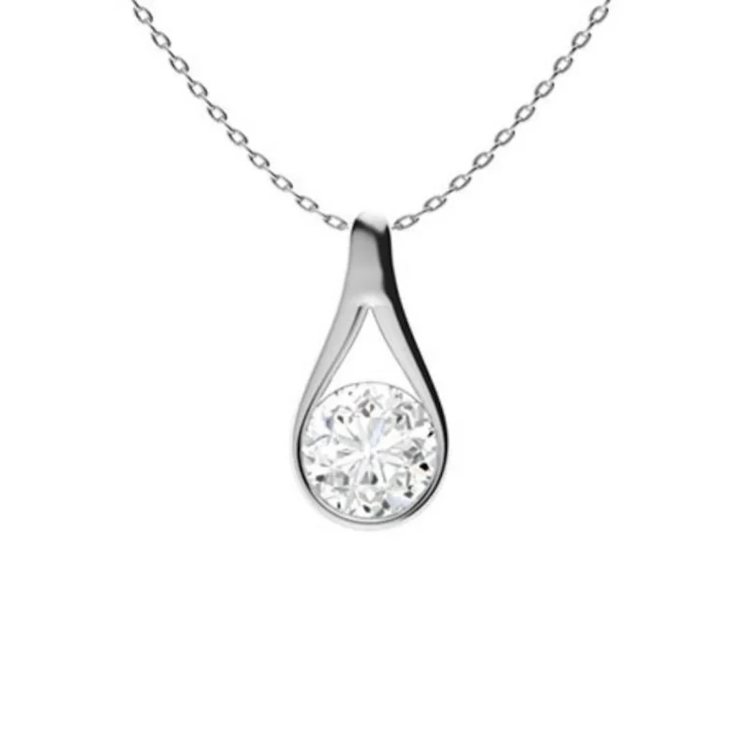 Gold & White Diamonds 2 Cts Necklace - E/VVS