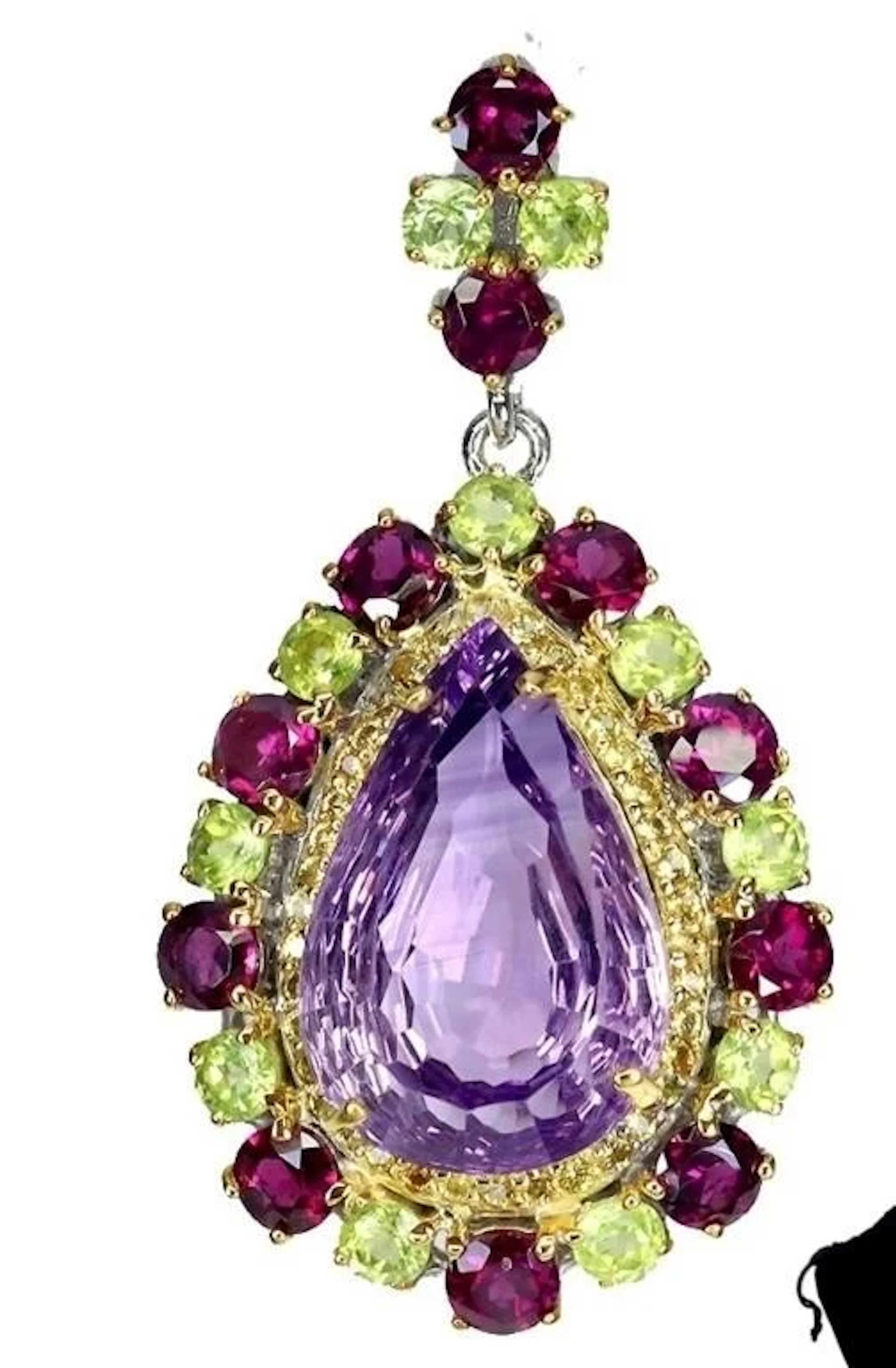 Natural Pear Brazil Ametrine 48.50 Cts Pendant