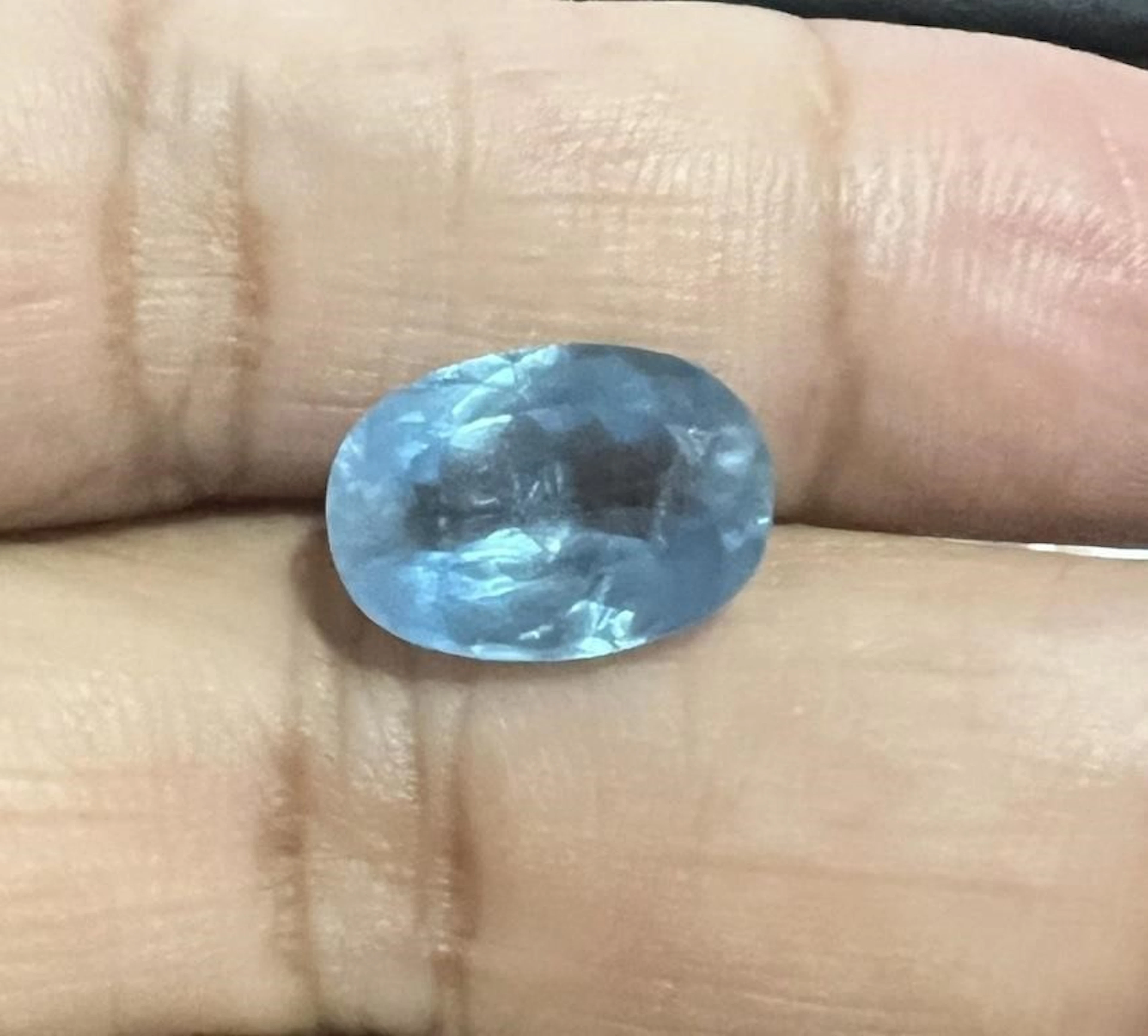 Natural Untreated Oval Blue Aquamarine 6.15 Cts