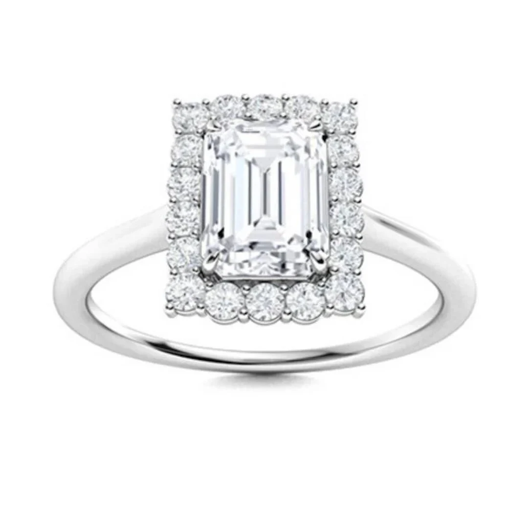Gold & Brilliant White Diamond 2.50 Cts Ring - E/V