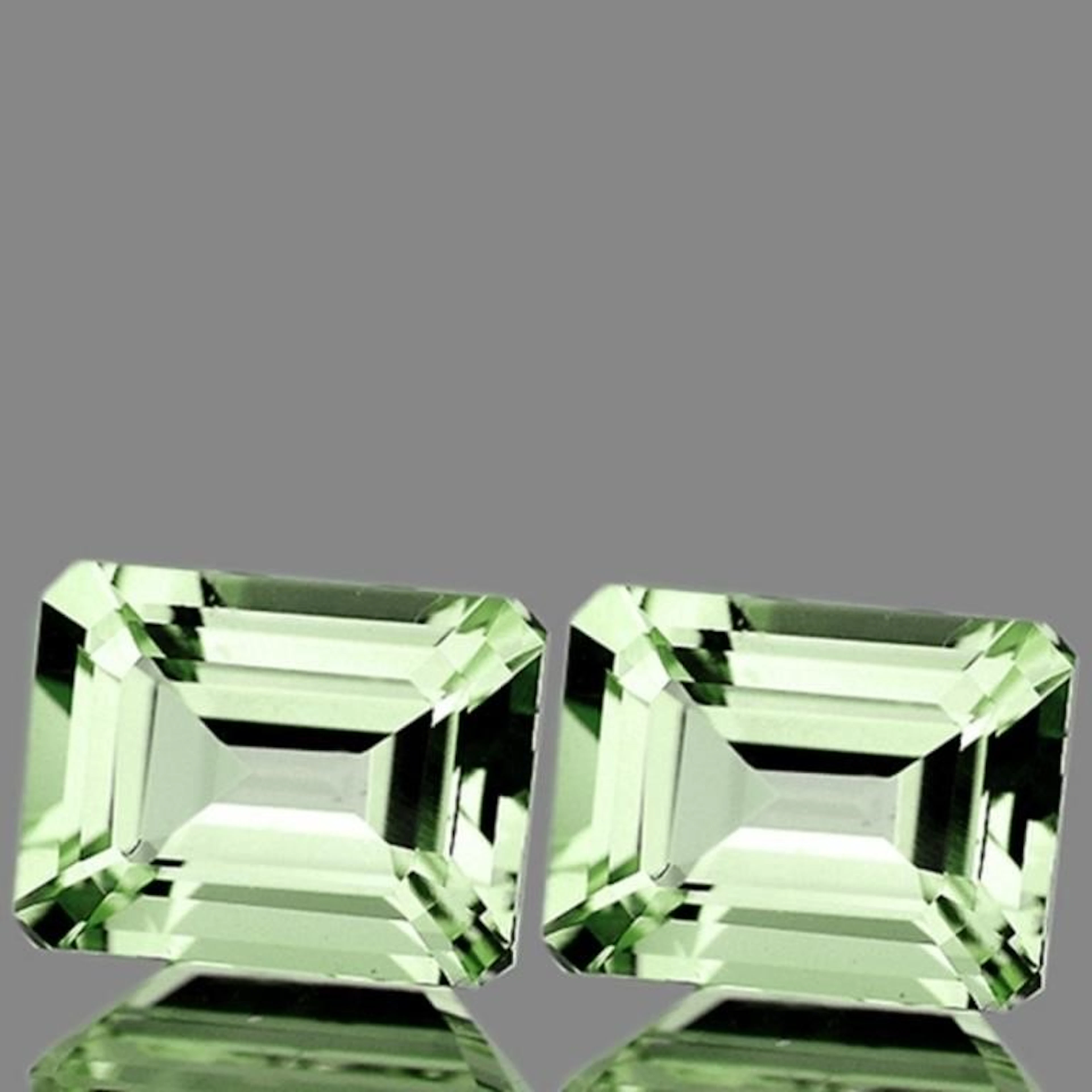 Natural Green Amethyst Pair [Flawless-VVS]