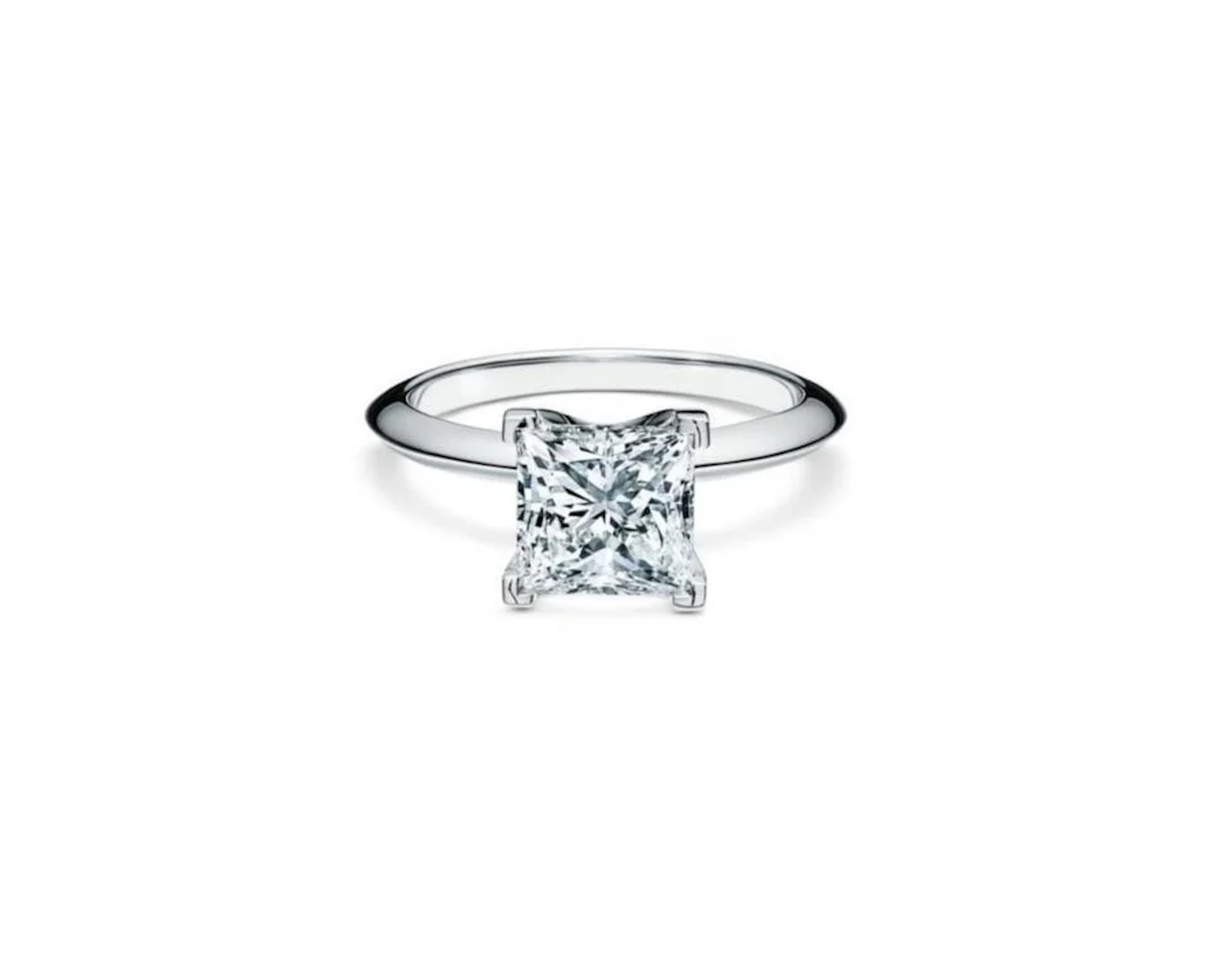 Gold & Lab Princess Diamond 1 Cts Ring - E/VVS