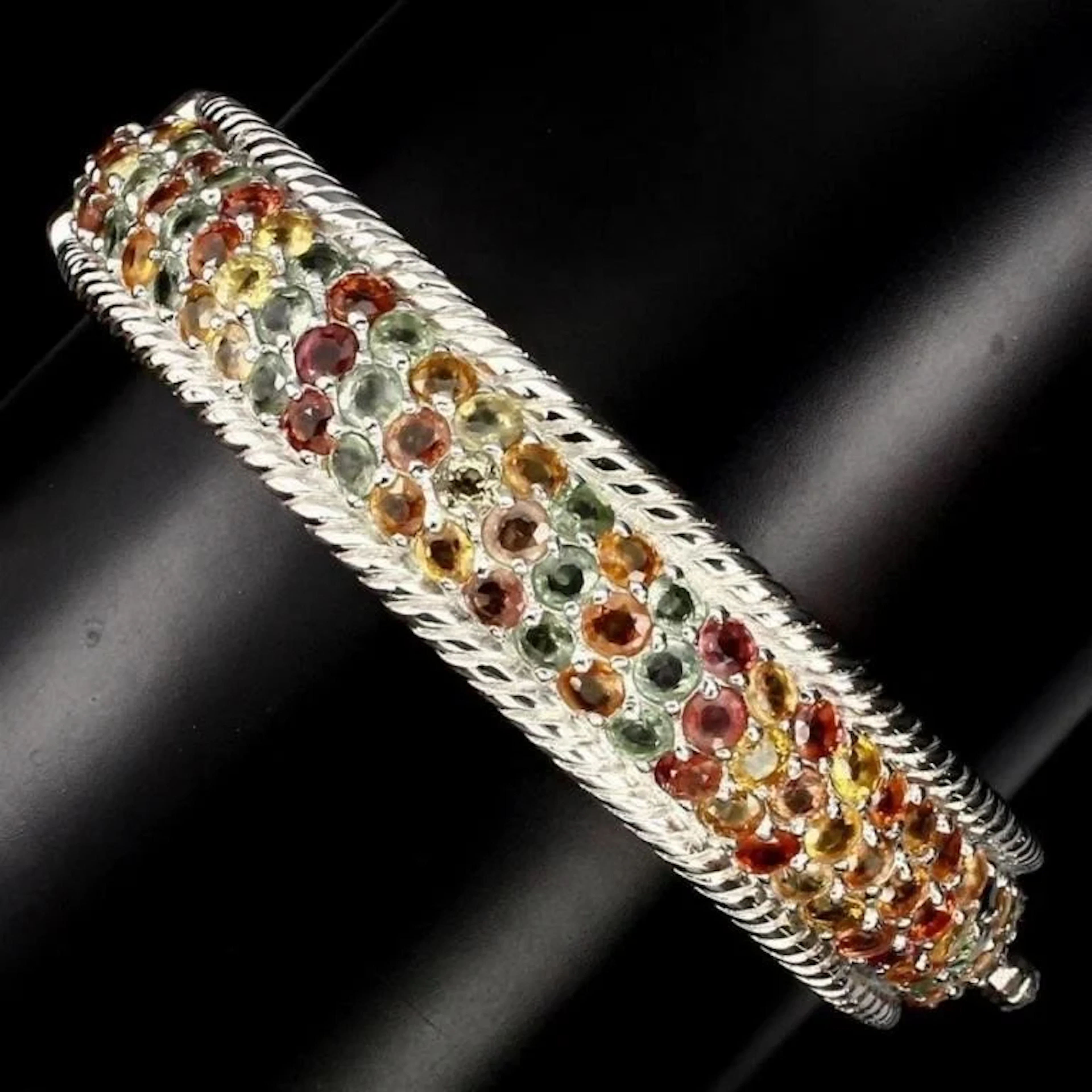 Natural Fancy Color Sapphire 158.18 Ct Bangle